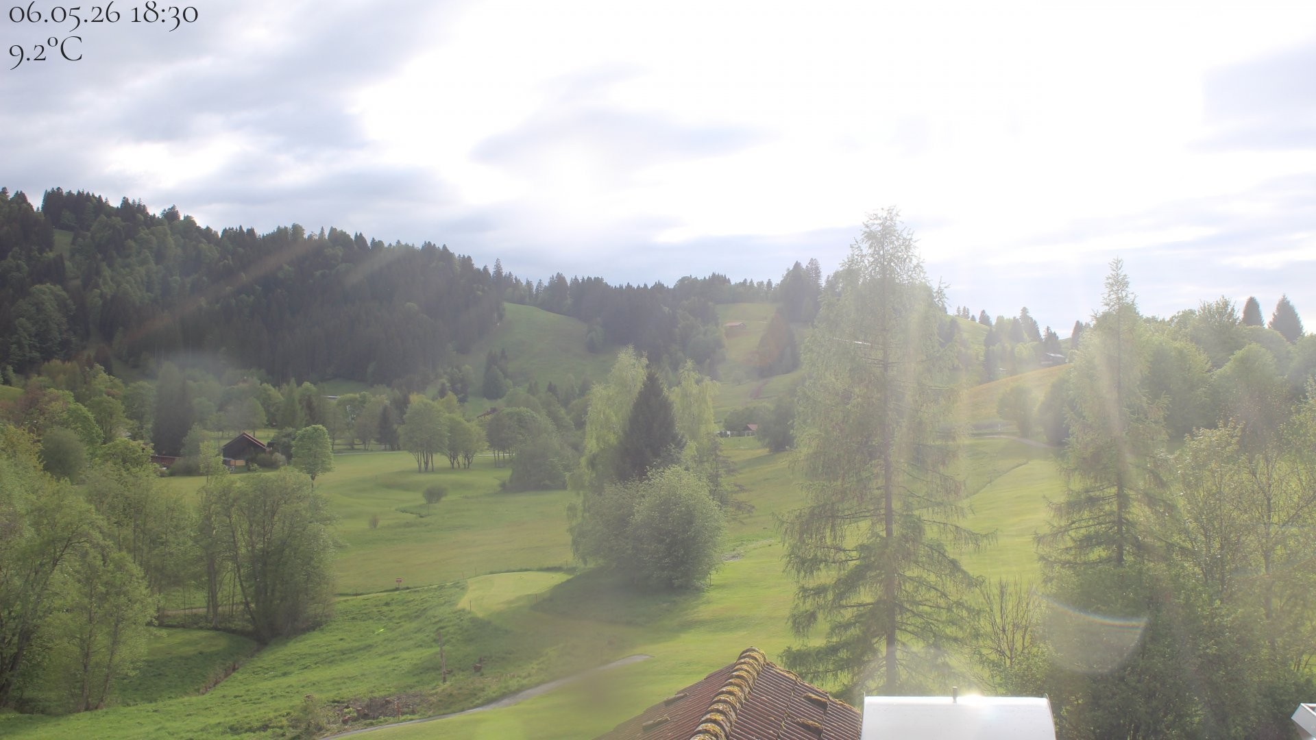 Archiv Foto Webcam Biohotel Schratt in Oberstaufen - Blick Golfplatz