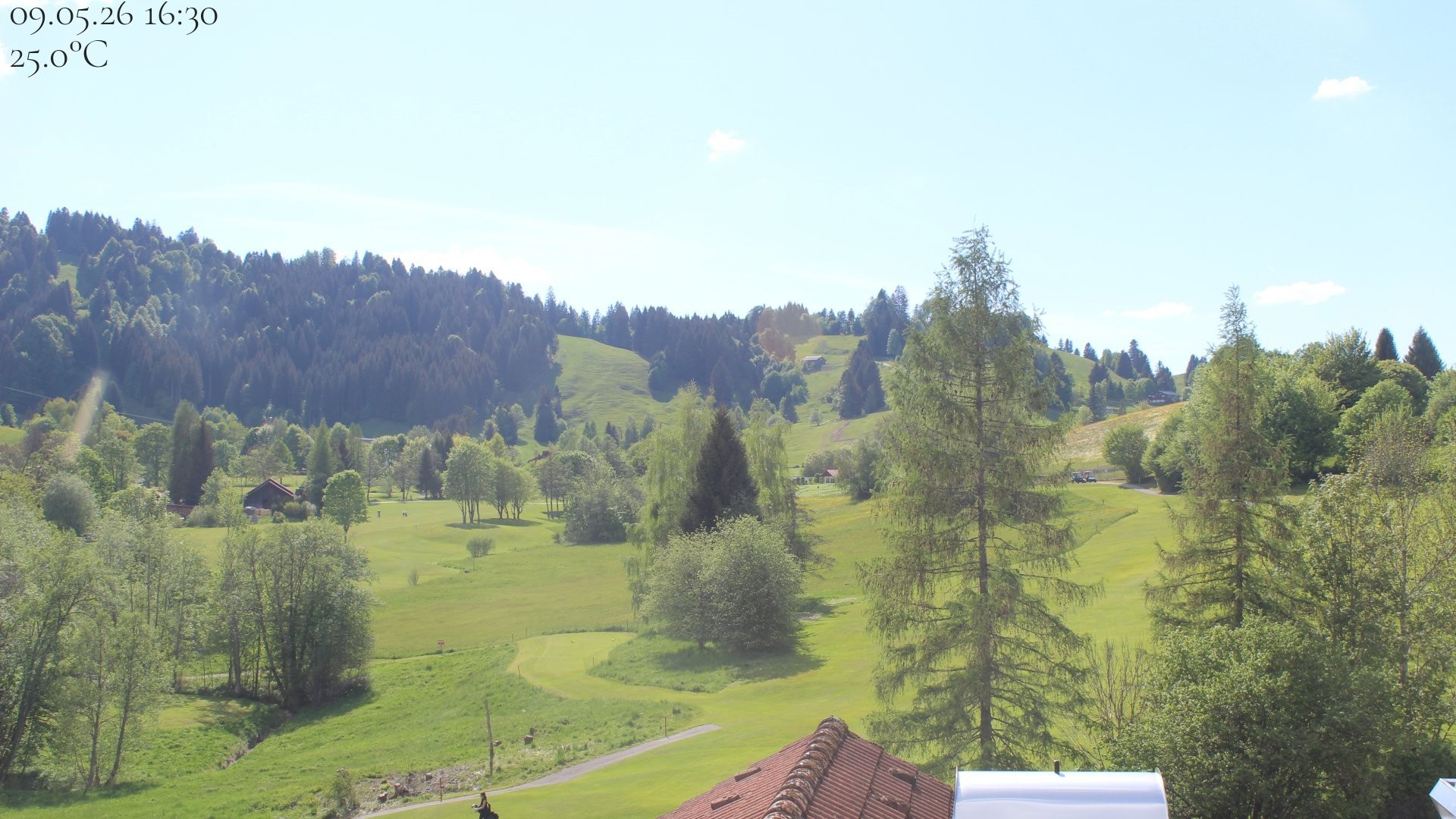 Archiv Foto Webcam Biohotel Schratt in Oberstaufen - Blick Golfplatz