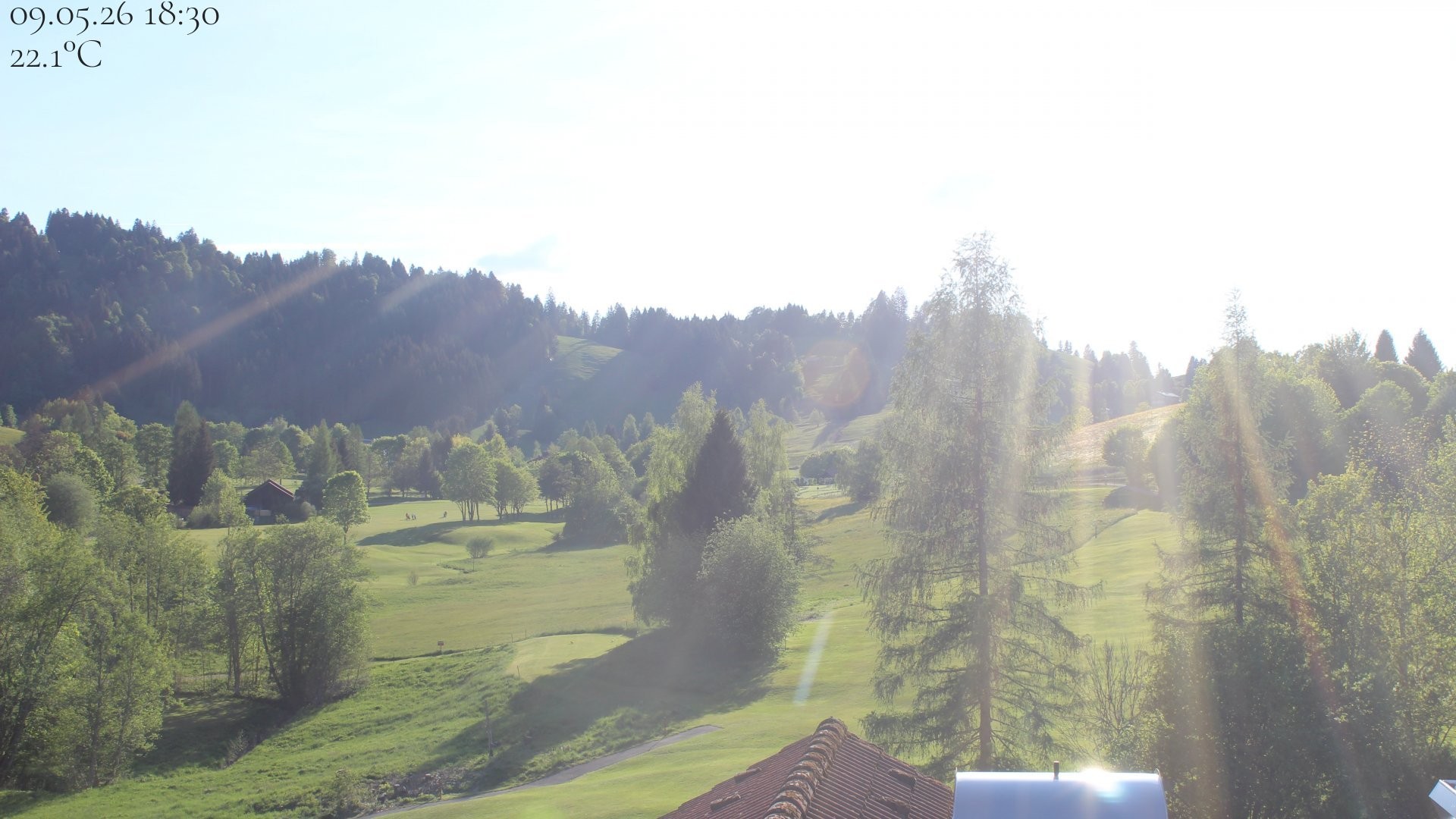 Archiv Foto Webcam Biohotel Schratt in Oberstaufen - Blick Golfplatz