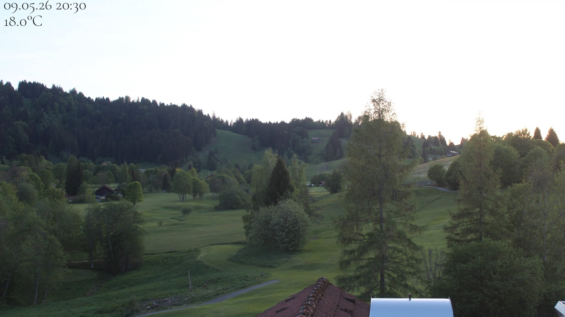 Archiv Foto Webcam Biohotel Schratt in Oberstaufen - Blick Golfplatz