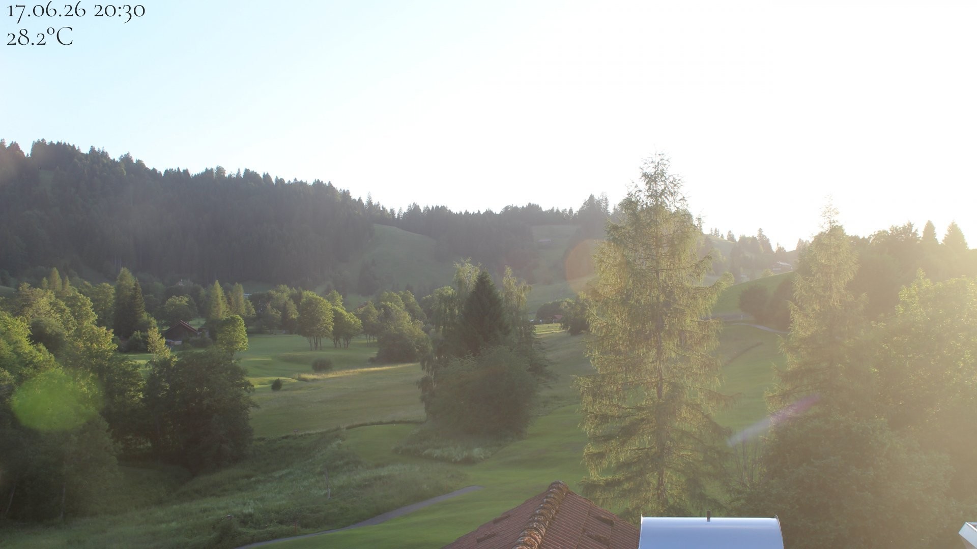 Archived image Webcam Hotel Schratt in Oberstaufen - View Golf Course