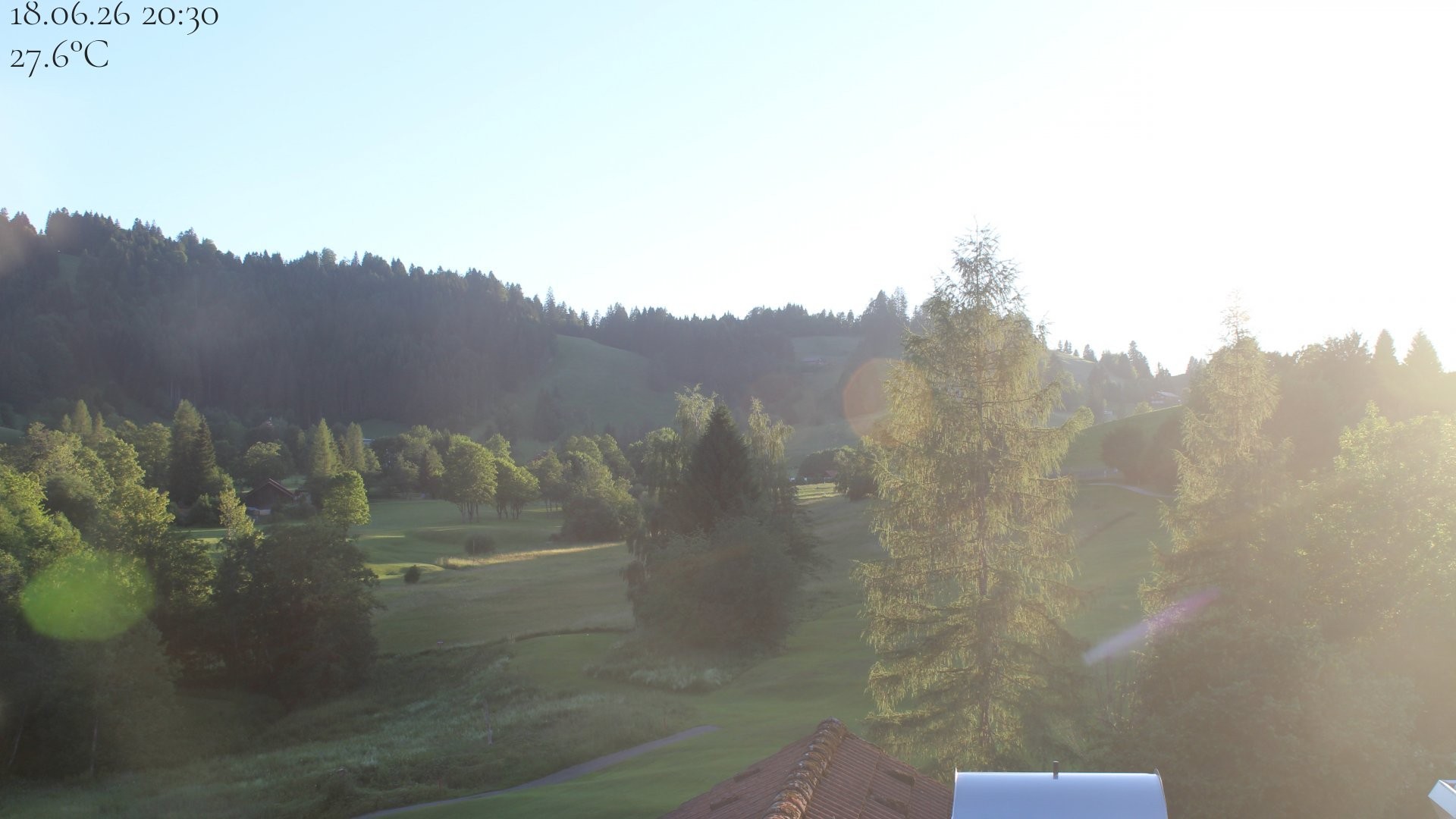 Archived image Webcam Hotel Schratt in Oberstaufen - View Golf Course