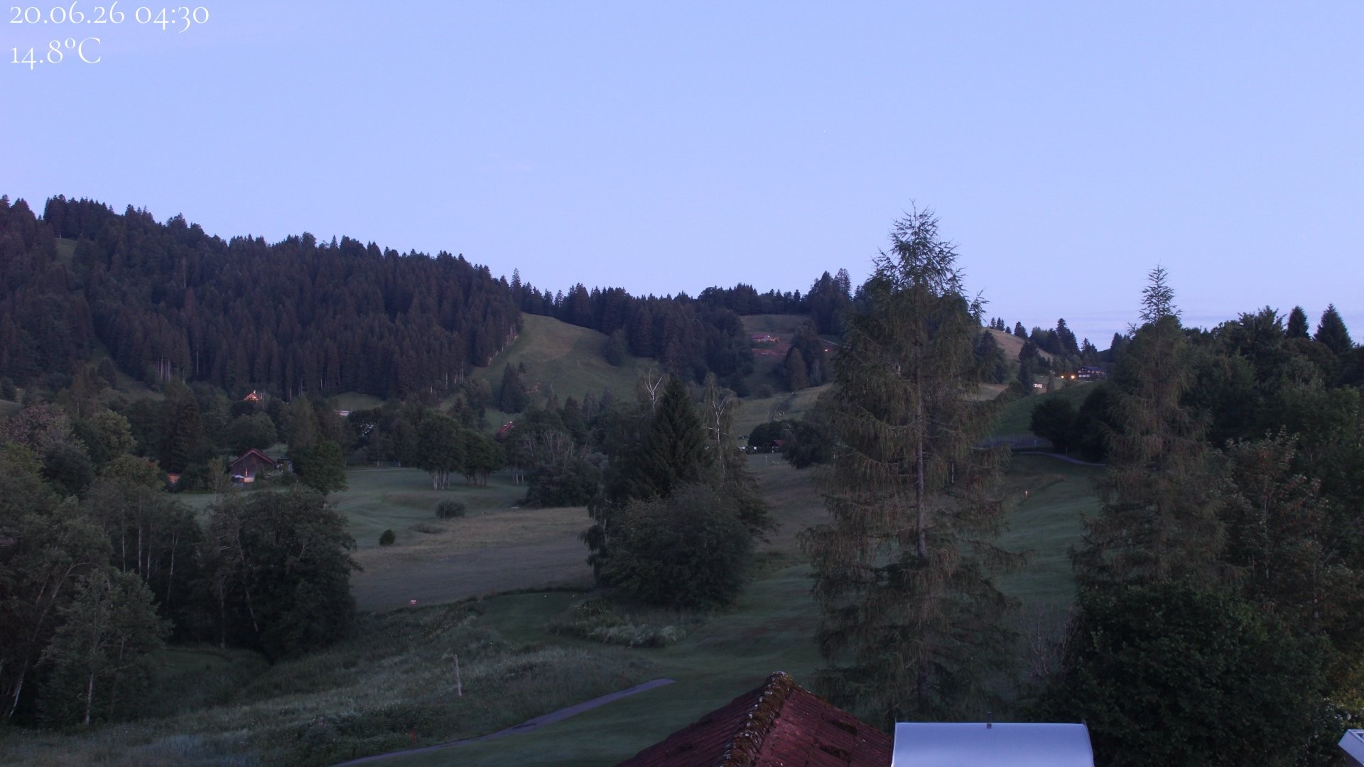 Archiv Foto Webcam Biohotel Schratt in Oberstaufen - Blick Golfplatz