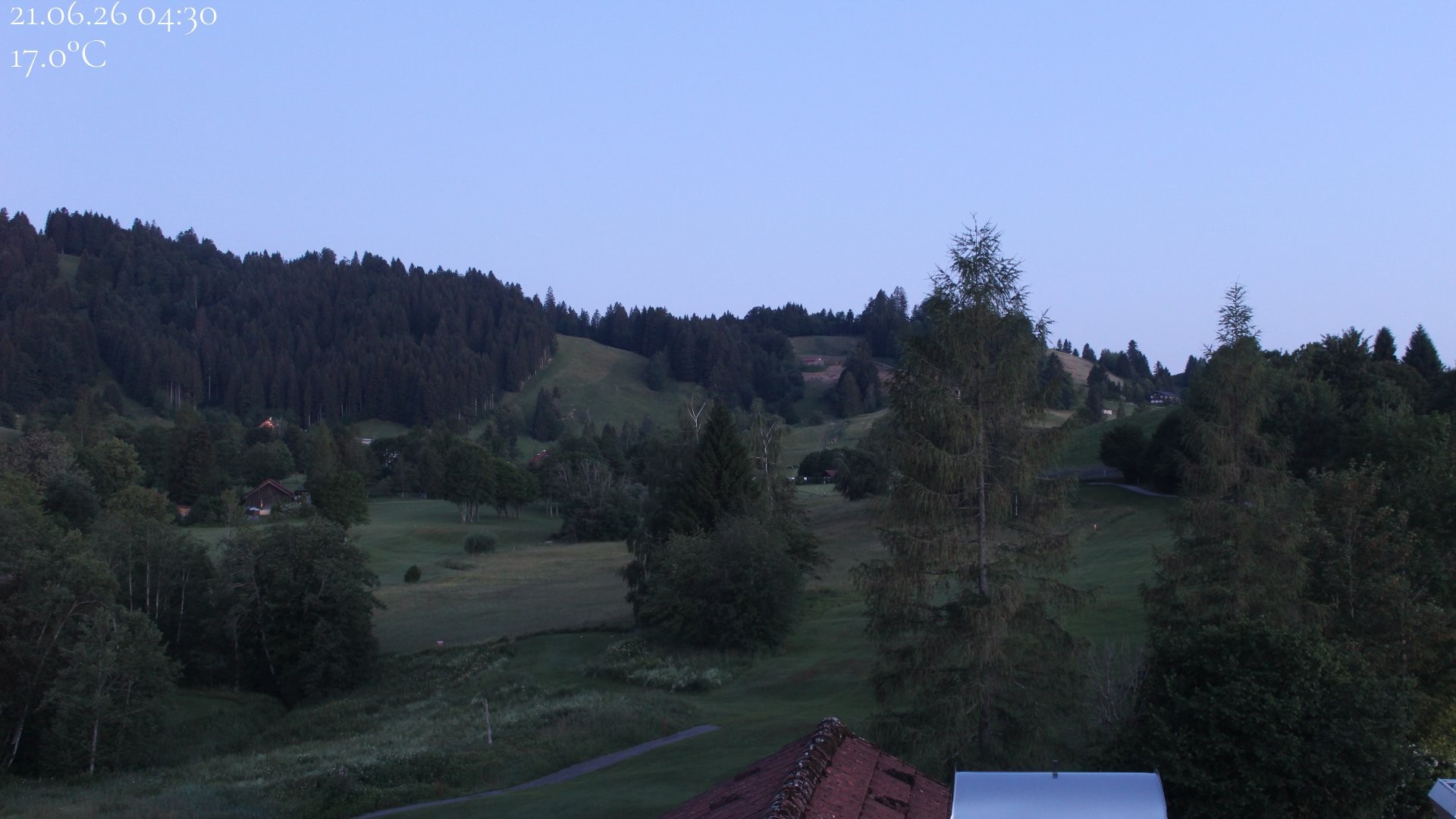 Archived image Webcam Hotel Schratt in Oberstaufen - View Golf Course