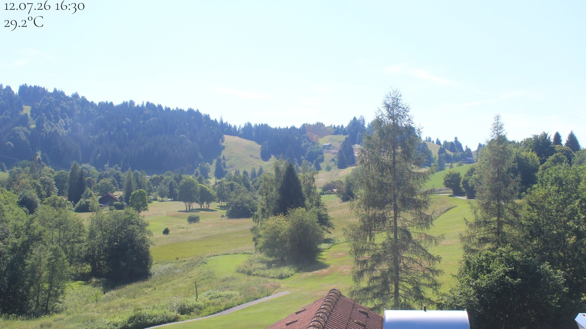 Archived image Webcam Hotel Schratt in Oberstaufen - View Golf Course