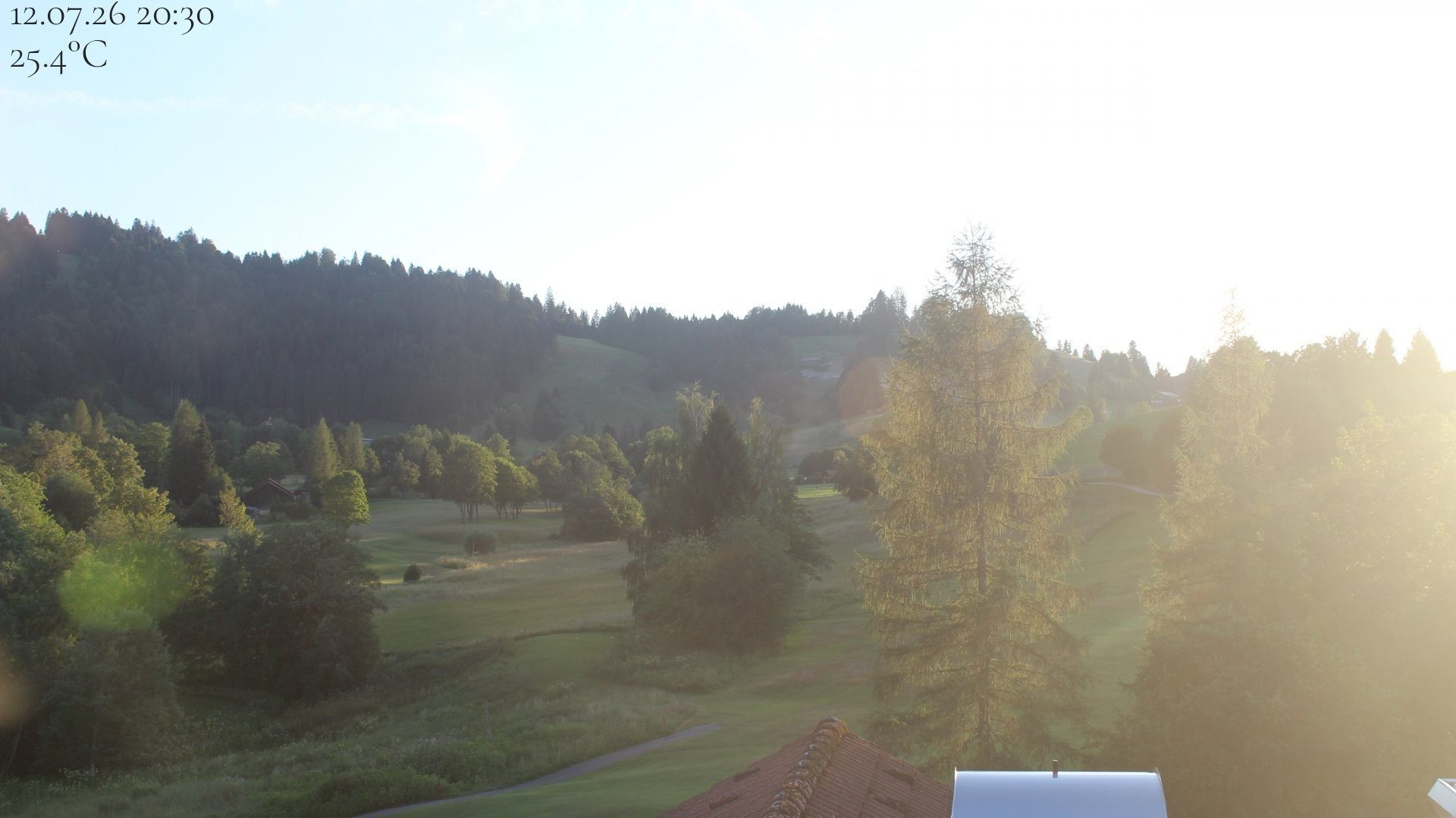 Archiv Foto Webcam Biohotel Schratt in Oberstaufen - Blick Golfplatz