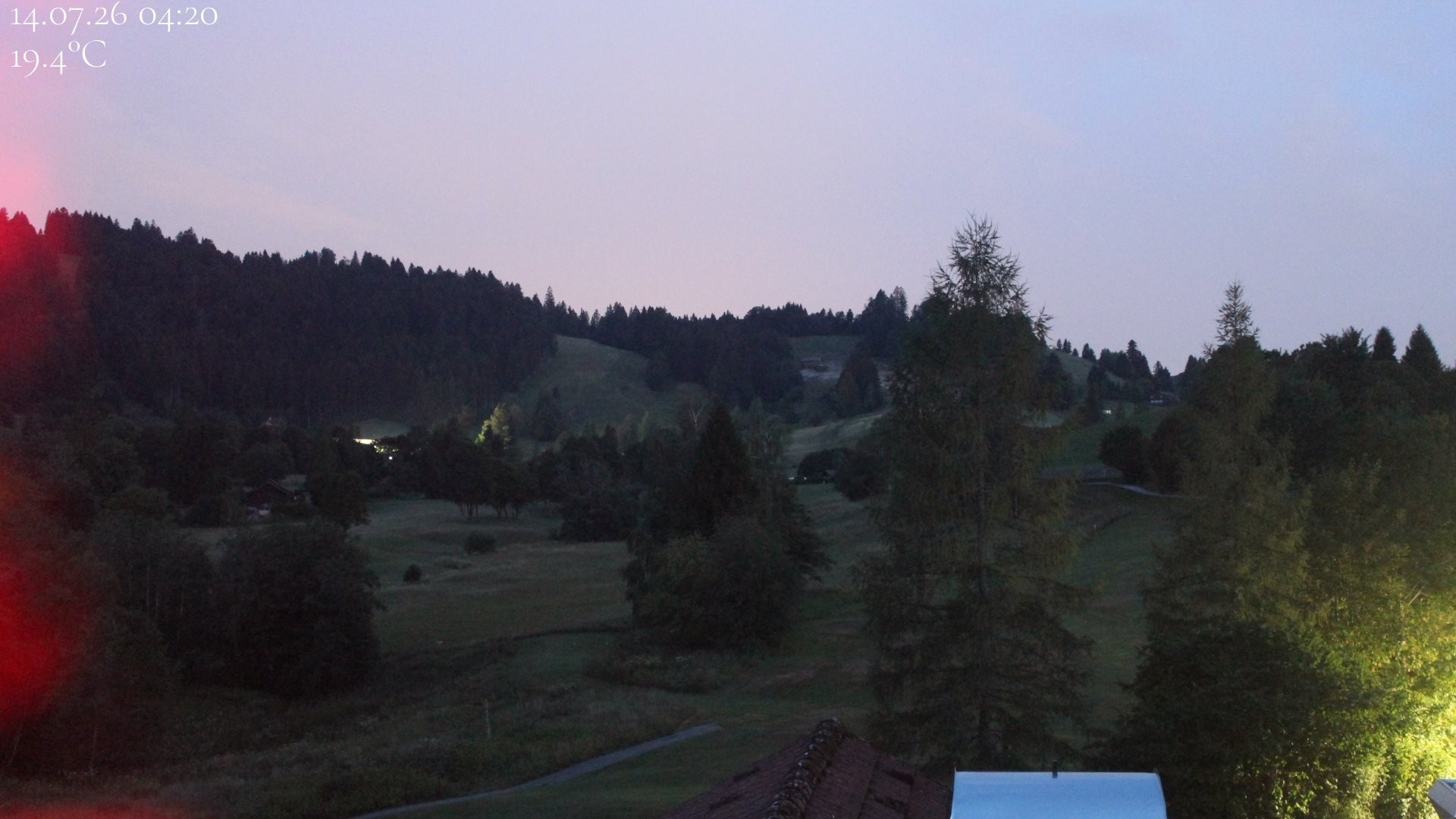 Archiv Foto Webcam Biohotel Schratt in Oberstaufen - Blick Golfplatz