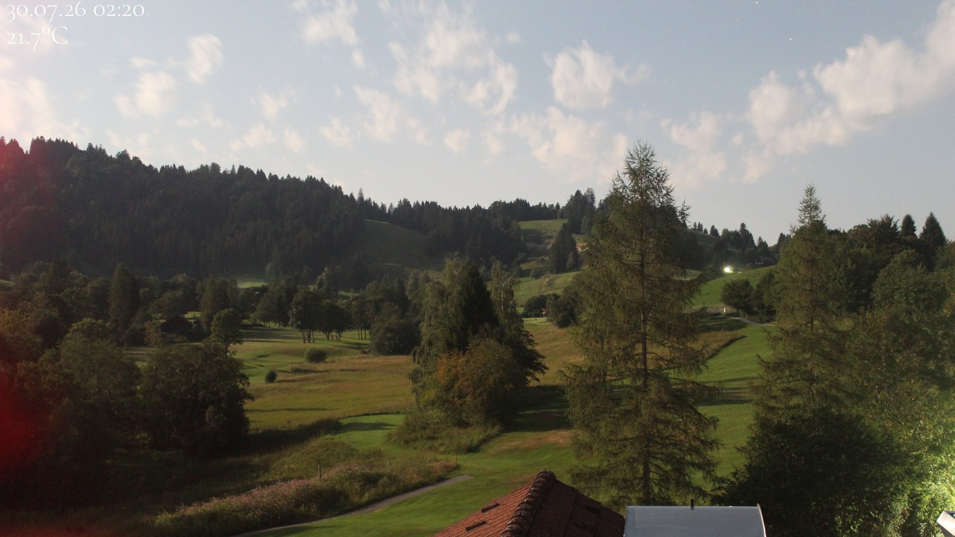 Archiv Foto Webcam Biohotel Schratt in Oberstaufen - Blick Golfplatz