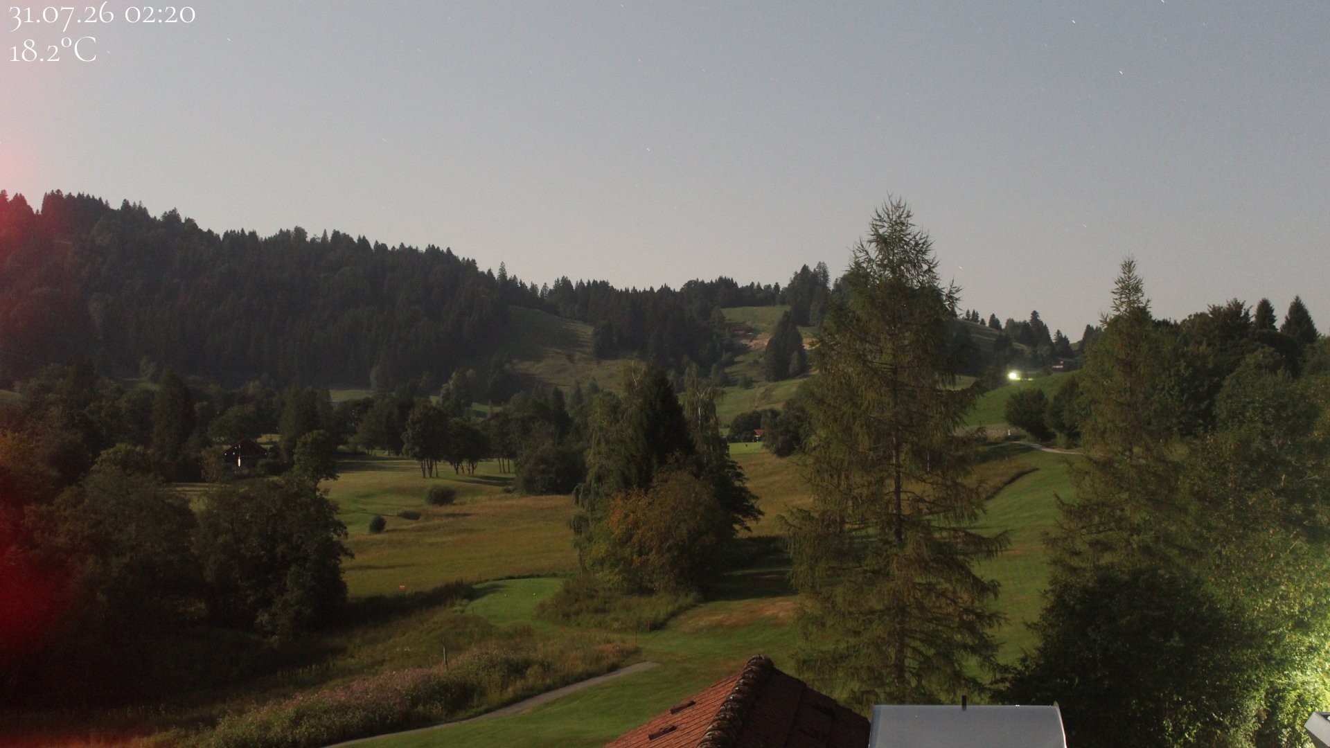 Archiv Foto Webcam Biohotel Schratt in Oberstaufen - Blick Golfplatz