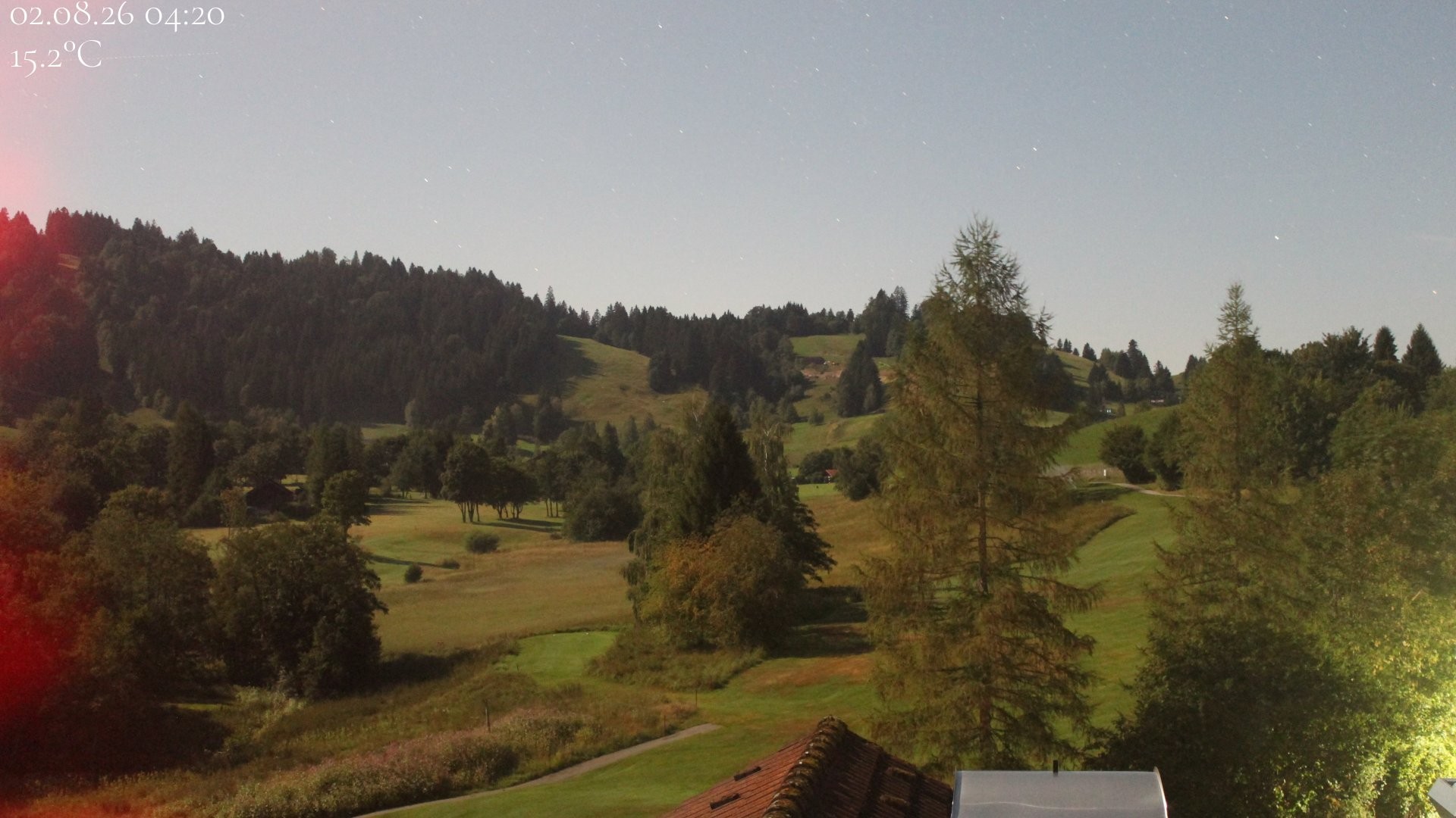 Archived image Webcam Hotel Schratt in Oberstaufen - View Golf Course