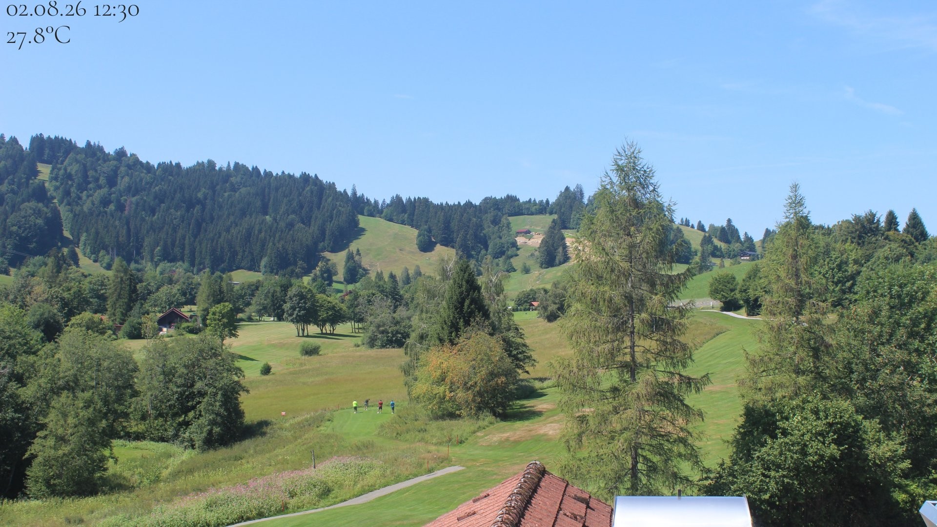 Archived image Webcam Hotel Schratt in Oberstaufen - View Golf Course