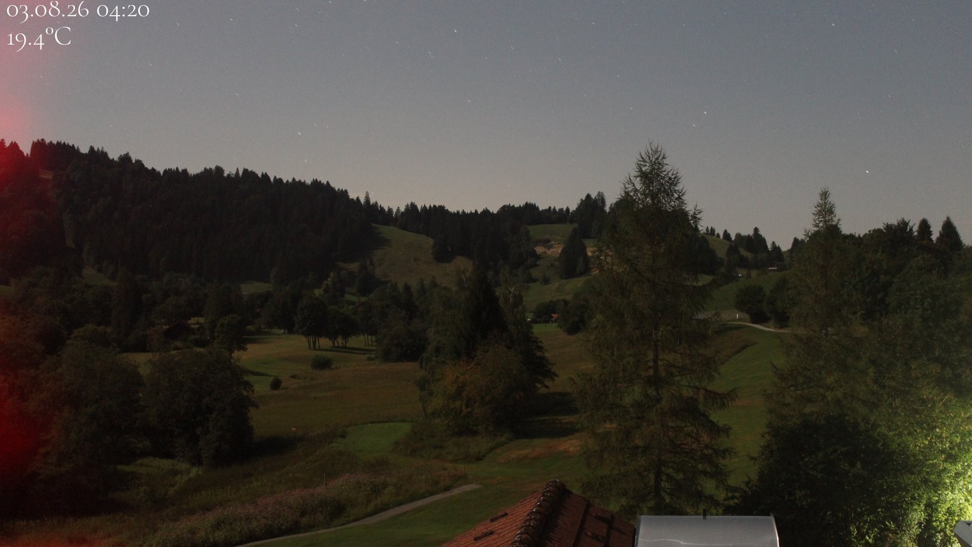 Archived image Webcam Hotel Schratt in Oberstaufen - View Golf Course