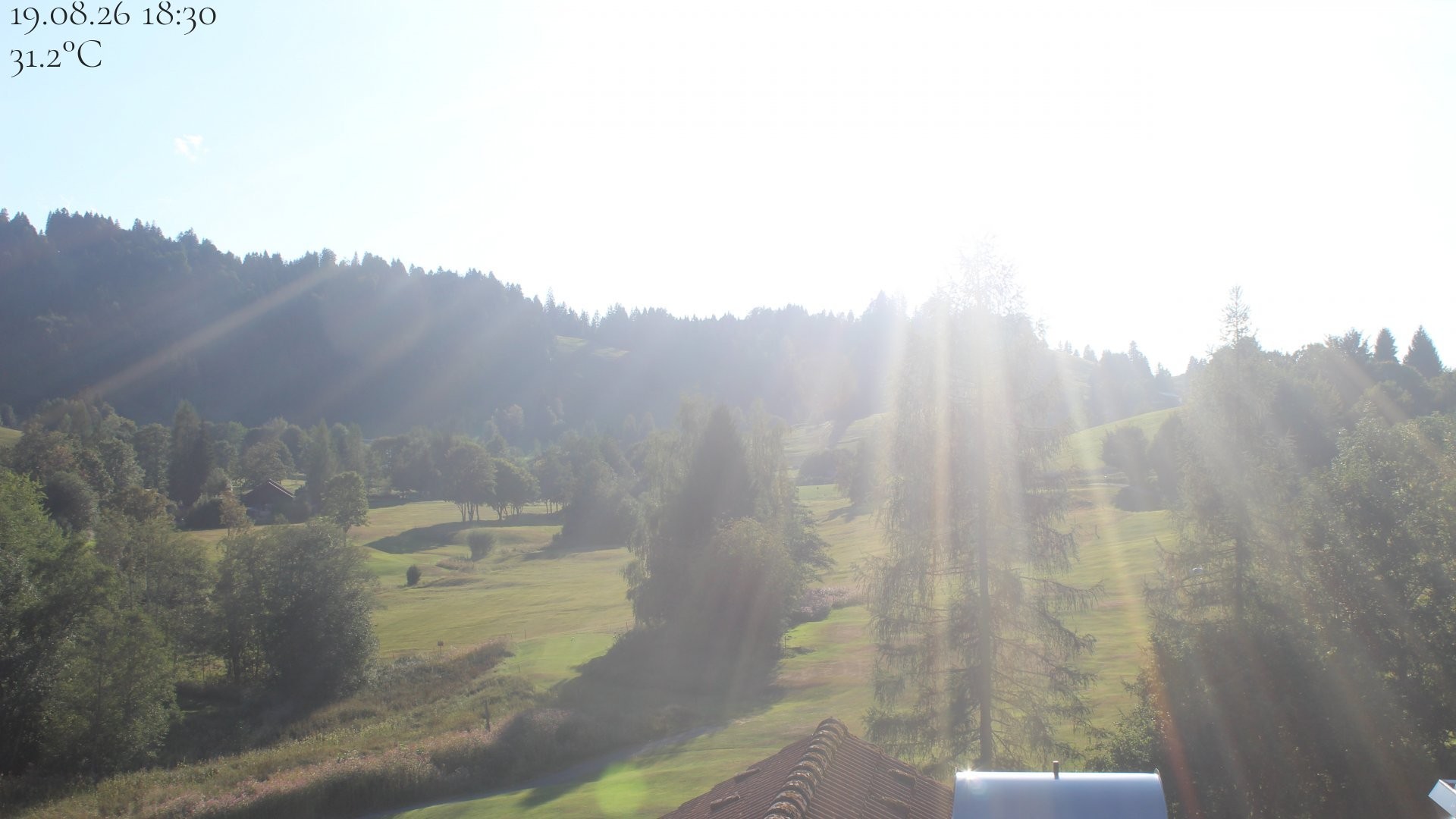 Archiv Foto Webcam Biohotel Schratt in Oberstaufen - Blick Golfplatz