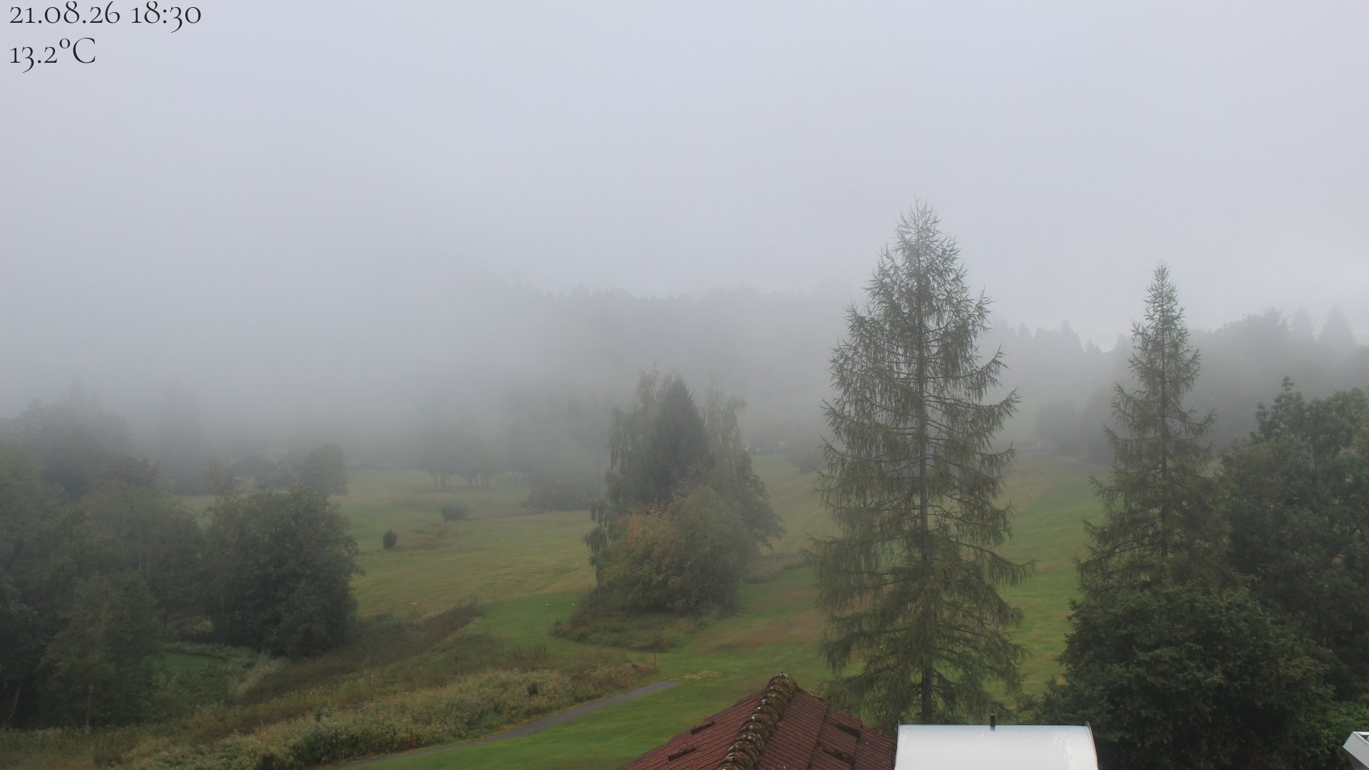 Archived image Webcam Hotel Schratt in Oberstaufen - View Golf Course