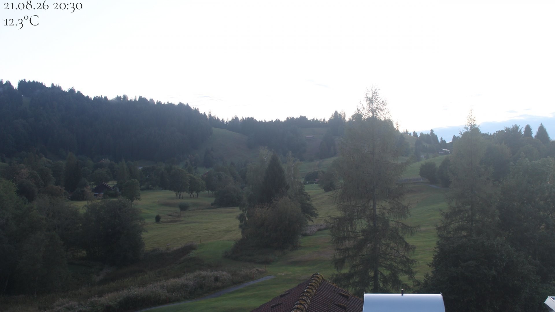 Archiv Foto Webcam Biohotel Schratt in Oberstaufen - Blick Golfplatz