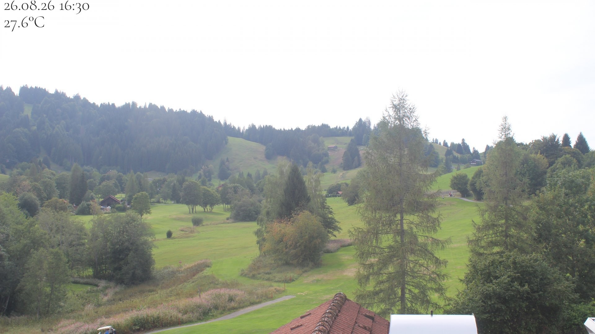 Archiv Foto Webcam Biohotel Schratt in Oberstaufen - Blick Golfplatz