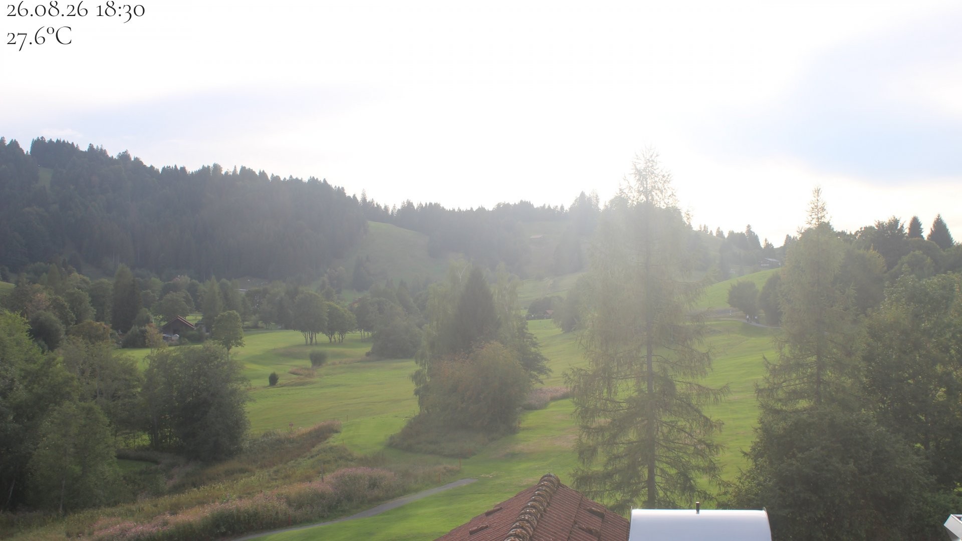 Archiv Foto Webcam Biohotel Schratt in Oberstaufen - Blick Golfplatz