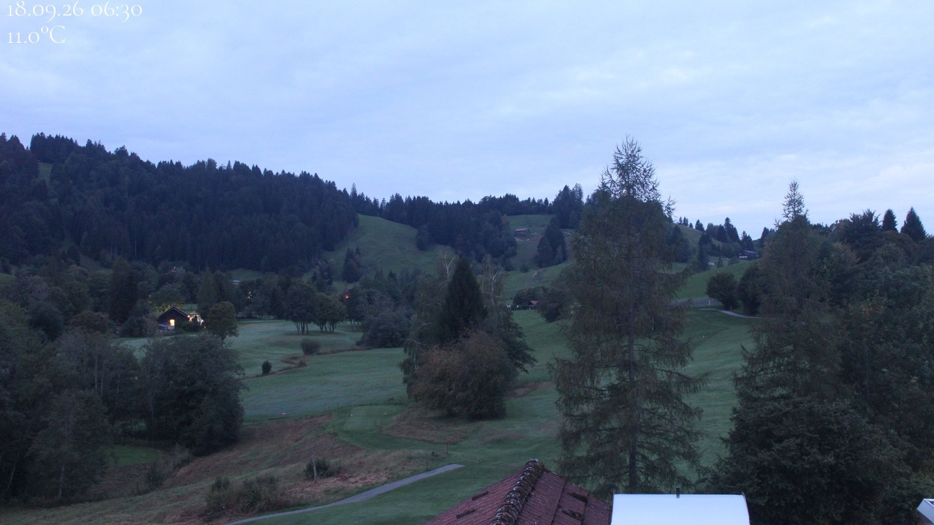 Archiv Foto Webcam Biohotel Schratt in Oberstaufen - Blick Golfplatz