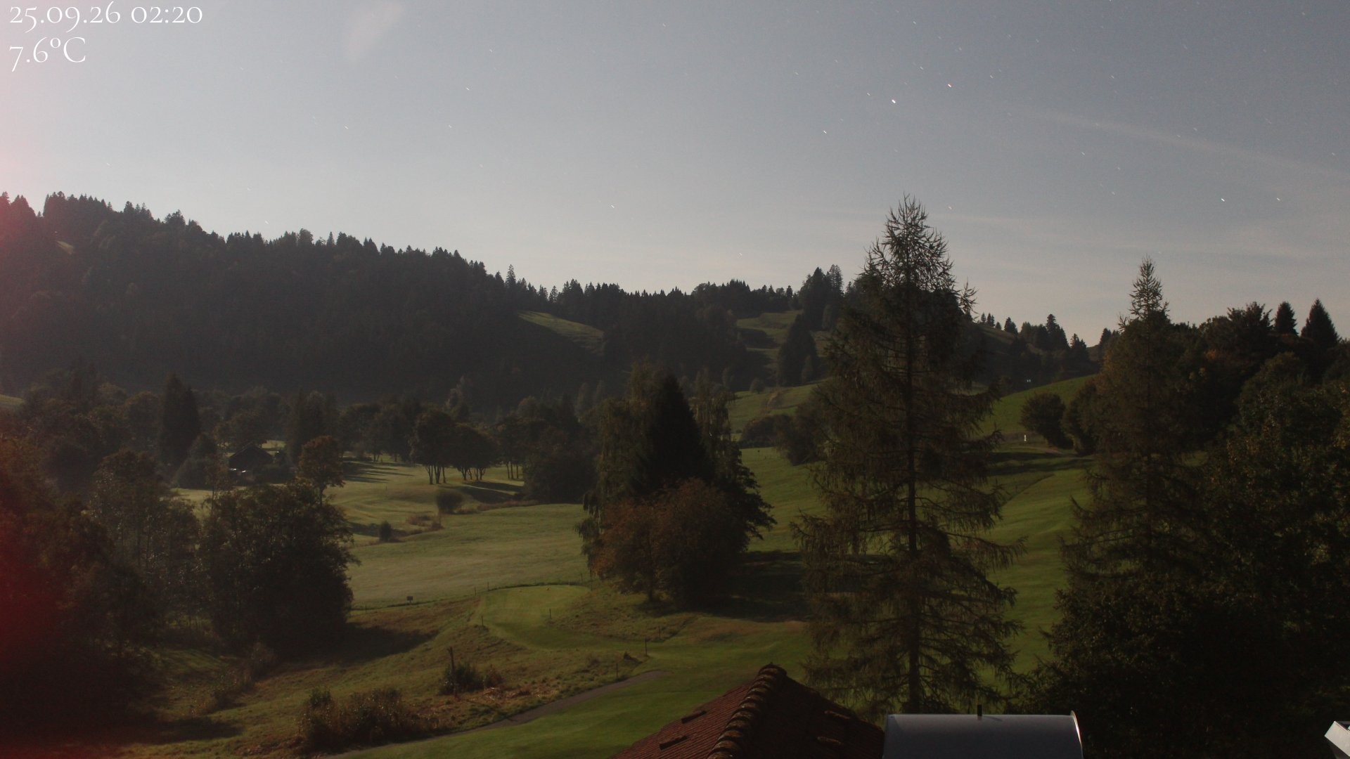 Archived image Webcam Hotel Schratt in Oberstaufen - View Golf Course