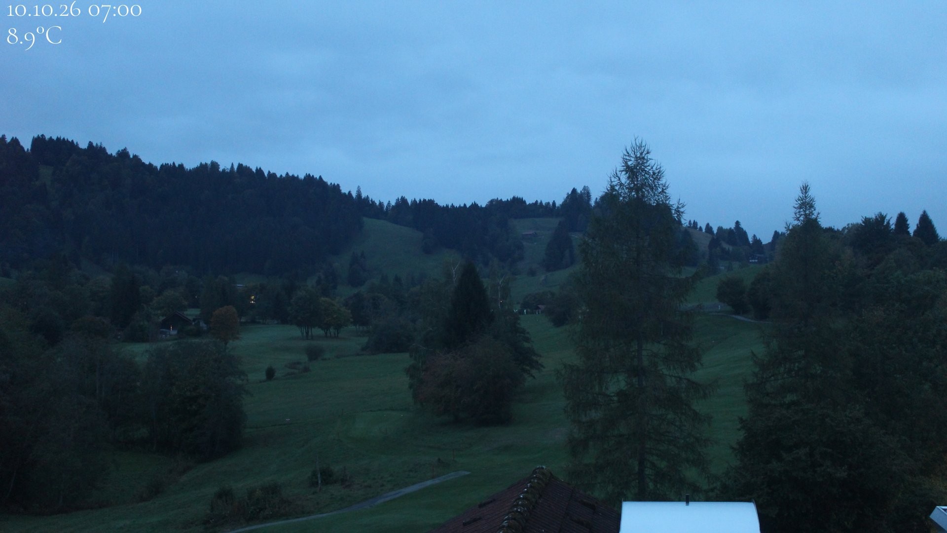 Archiv Foto Webcam Biohotel Schratt in Oberstaufen - Blick Golfplatz