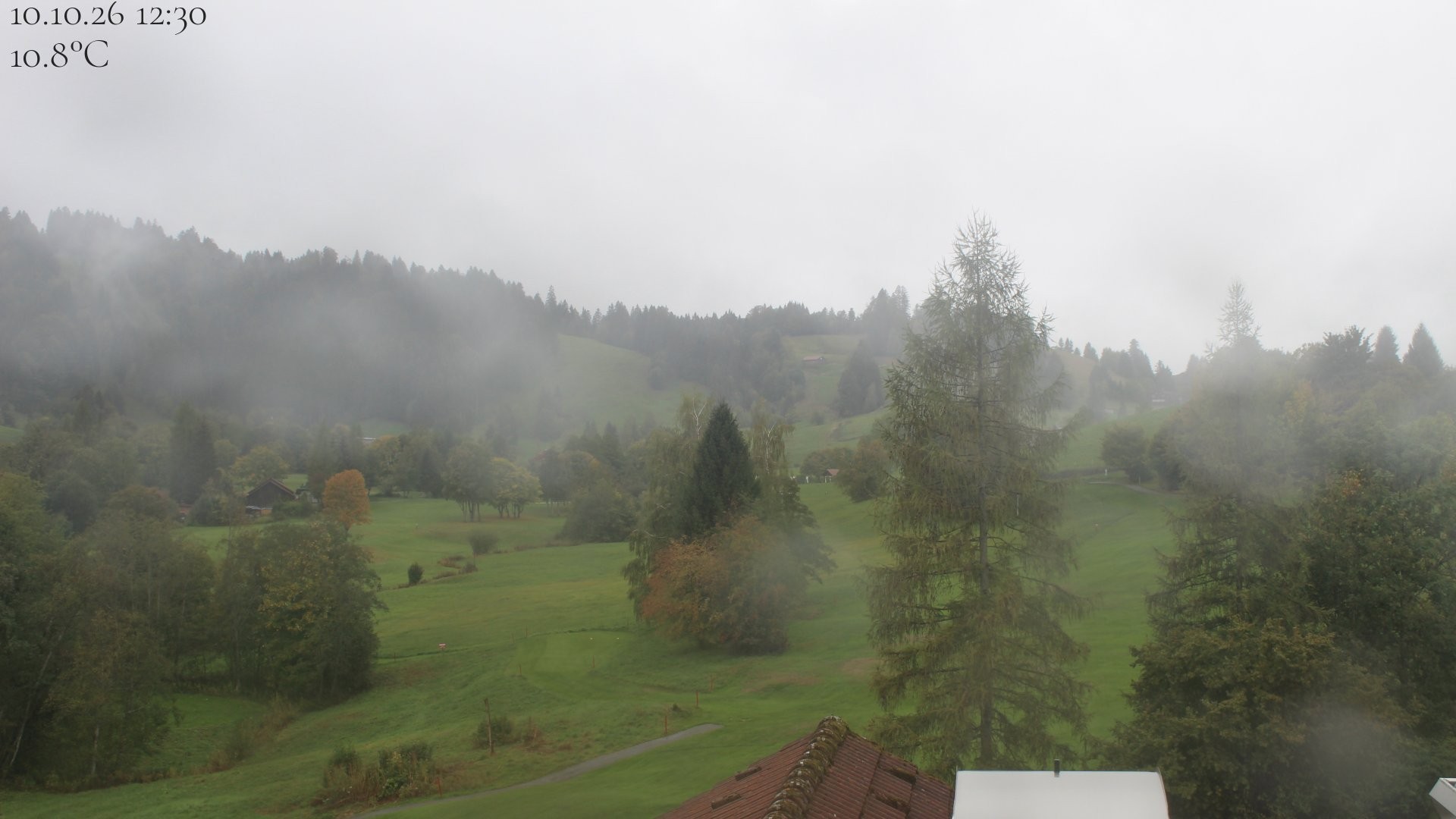 Archiv Foto Webcam Biohotel Schratt in Oberstaufen - Blick Golfplatz