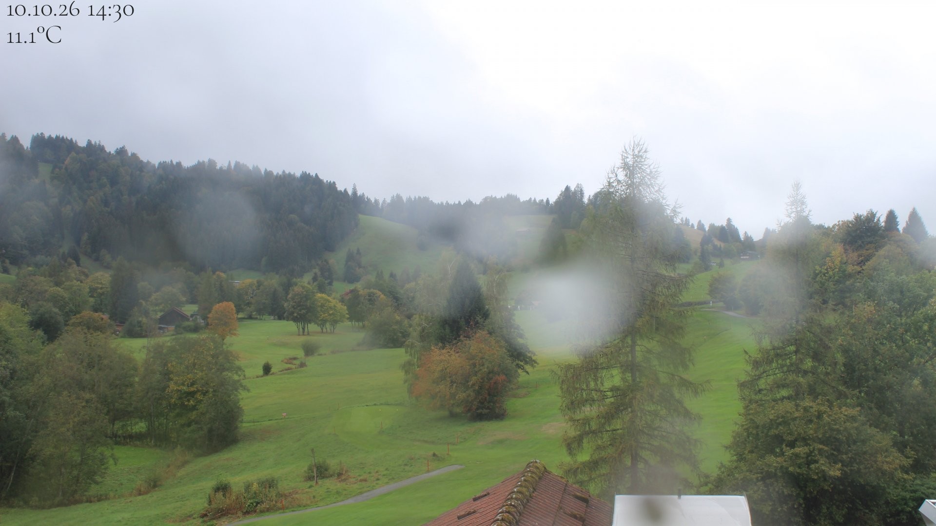 Archiv Foto Webcam Biohotel Schratt in Oberstaufen - Blick Golfplatz