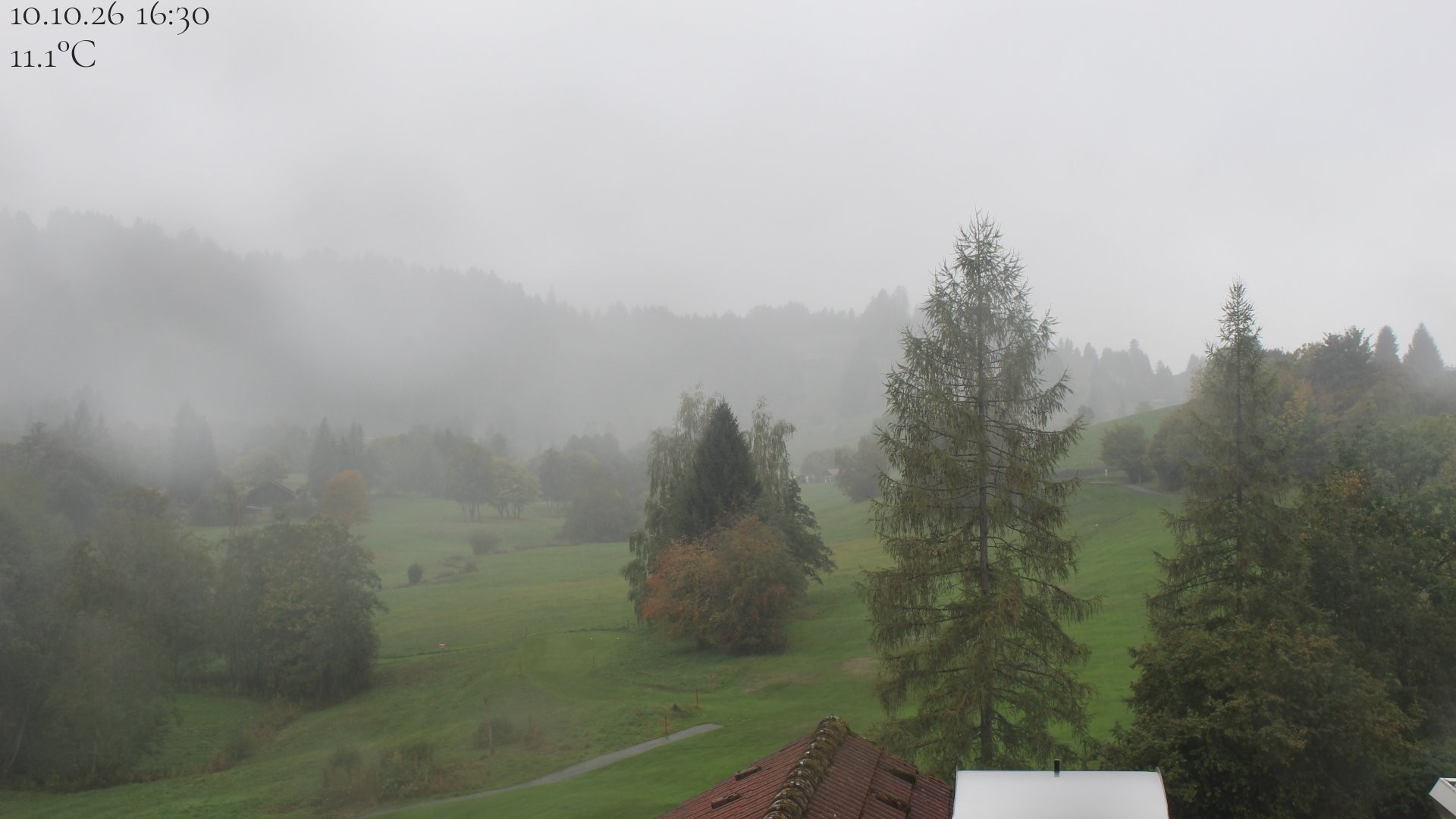 Archiv Foto Webcam Biohotel Schratt in Oberstaufen - Blick Golfplatz