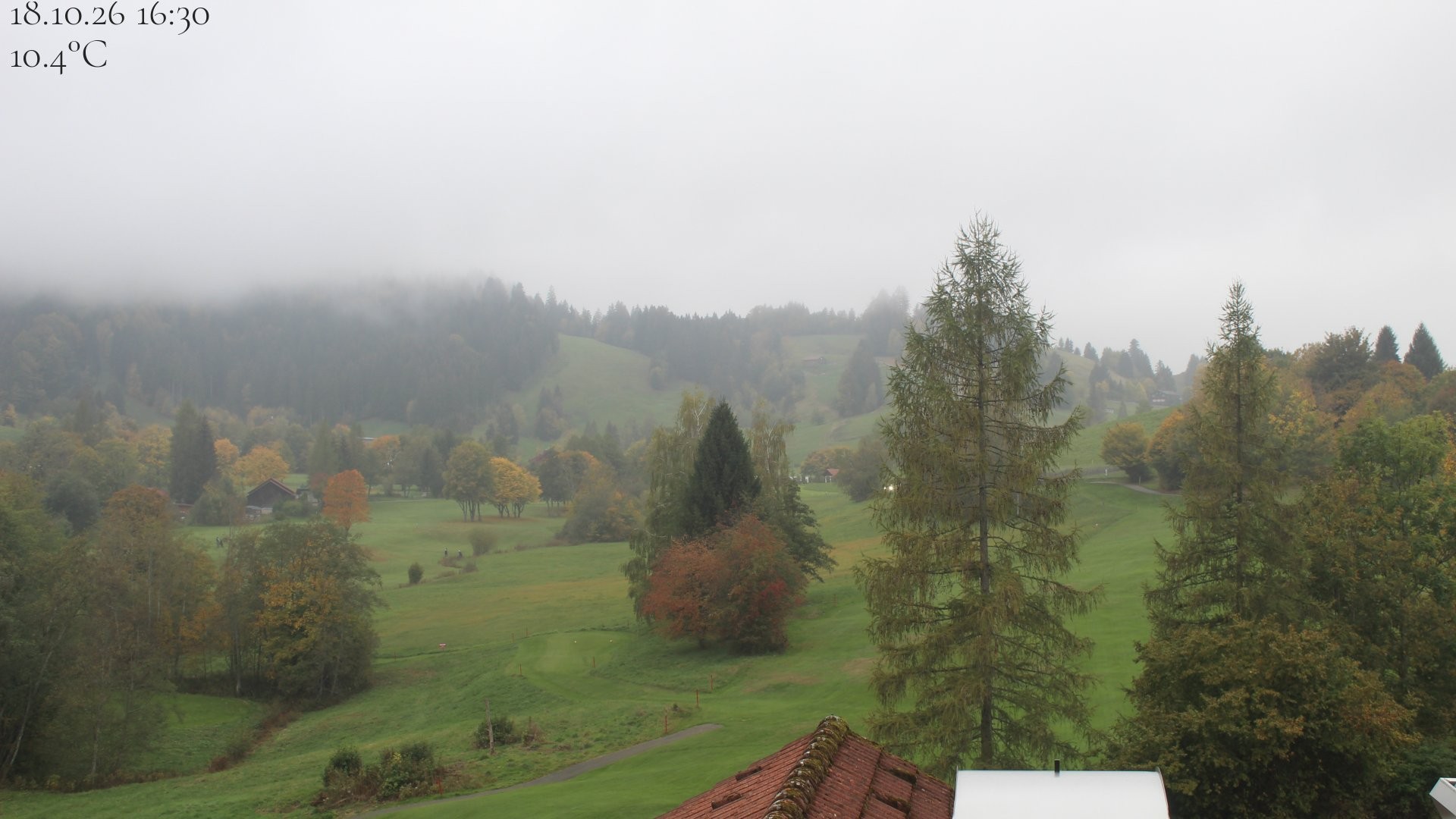 Archiv Foto Webcam Biohotel Schratt in Oberstaufen - Blick Golfplatz