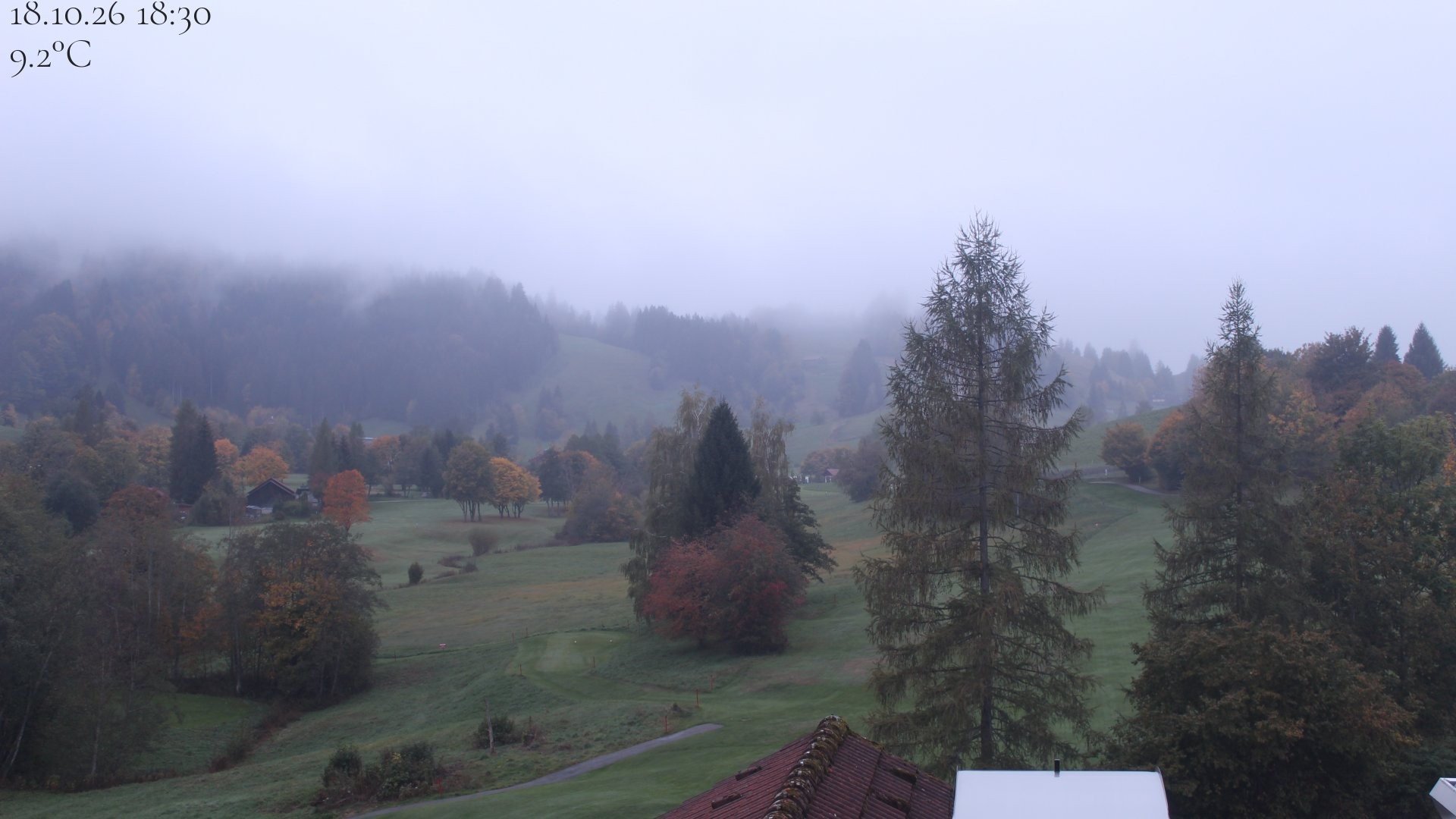 Archiv Foto Webcam Biohotel Schratt in Oberstaufen - Blick Golfplatz