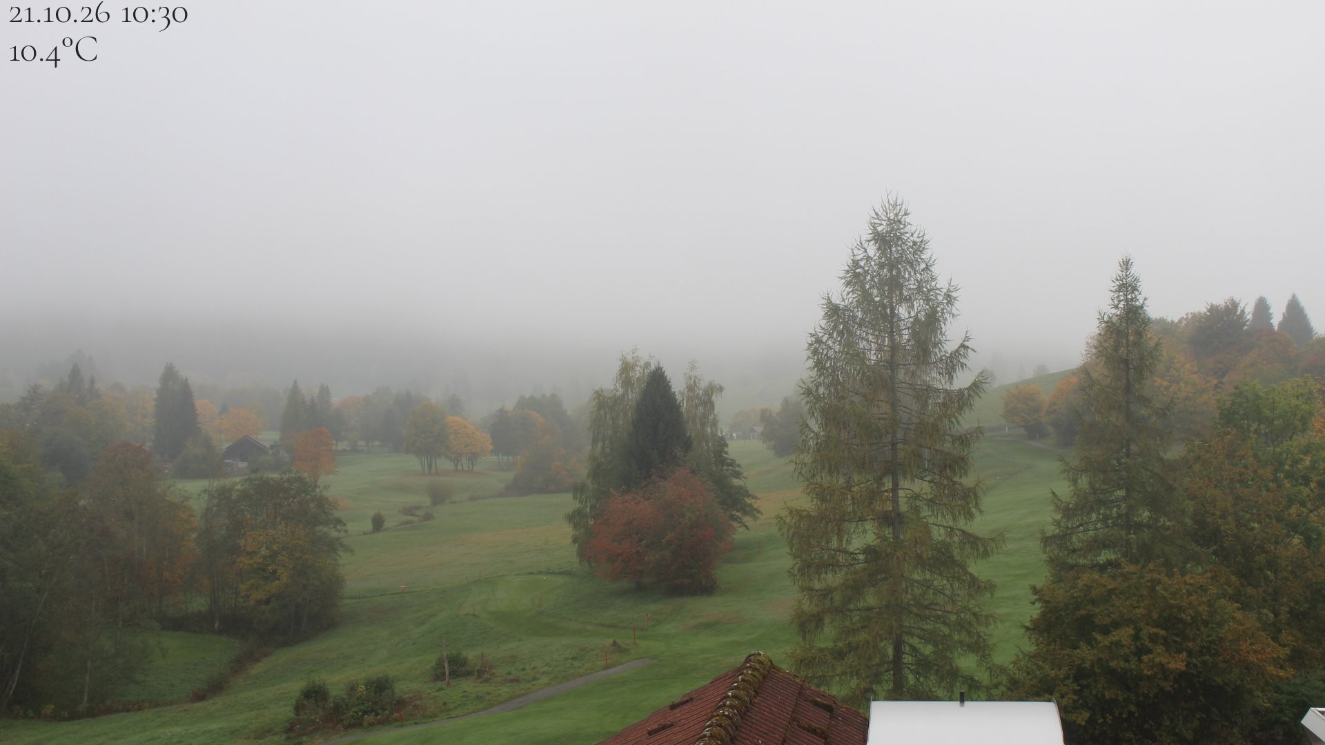 Archiv Foto Webcam Biohotel Schratt in Oberstaufen - Blick Golfplatz