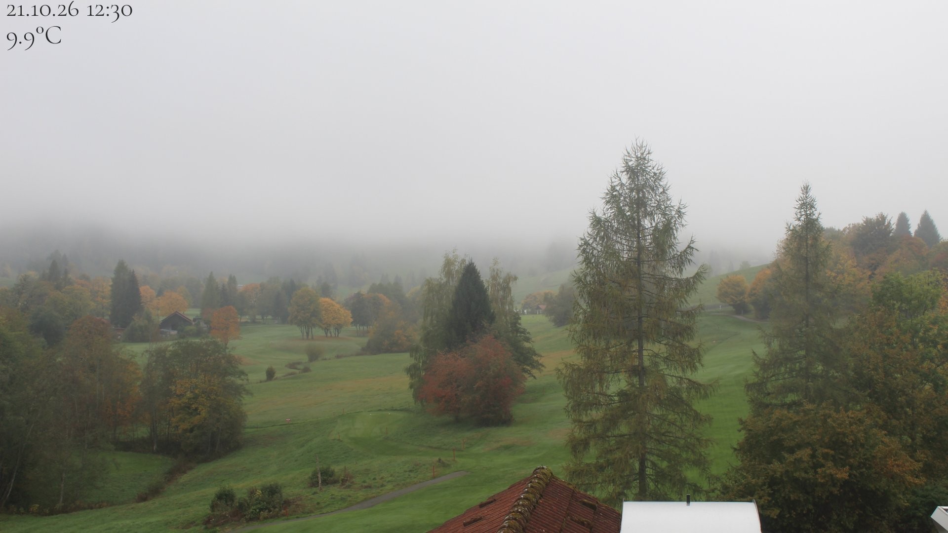 Archiv Foto Webcam Biohotel Schratt in Oberstaufen - Blick Golfplatz
