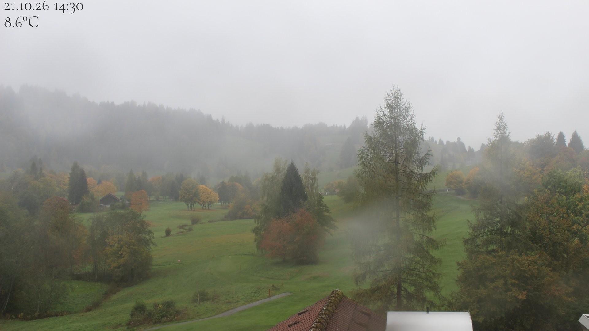Archiv Foto Webcam Biohotel Schratt in Oberstaufen - Blick Golfplatz