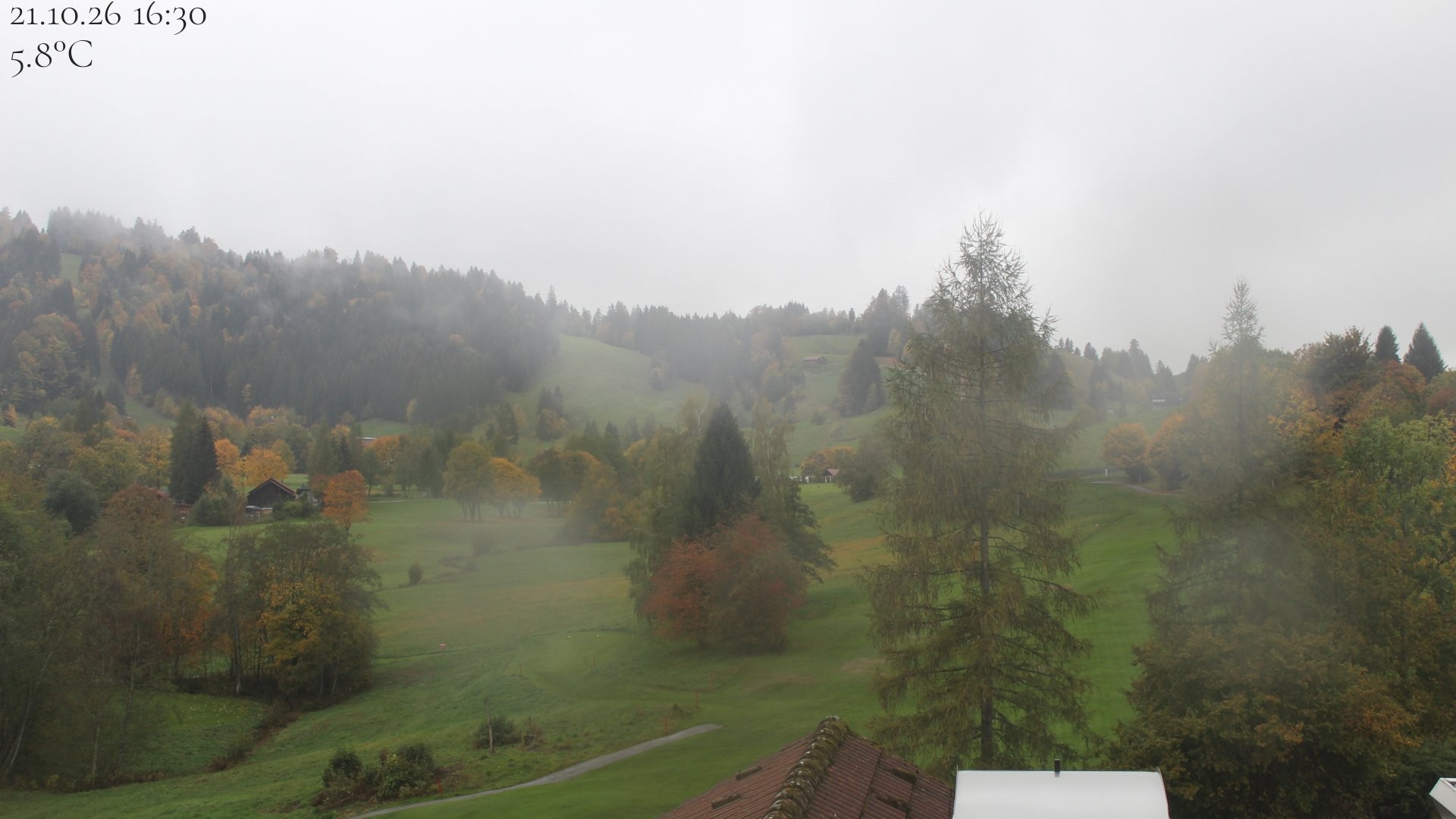 Archiv Foto Webcam Biohotel Schratt in Oberstaufen - Blick Golfplatz