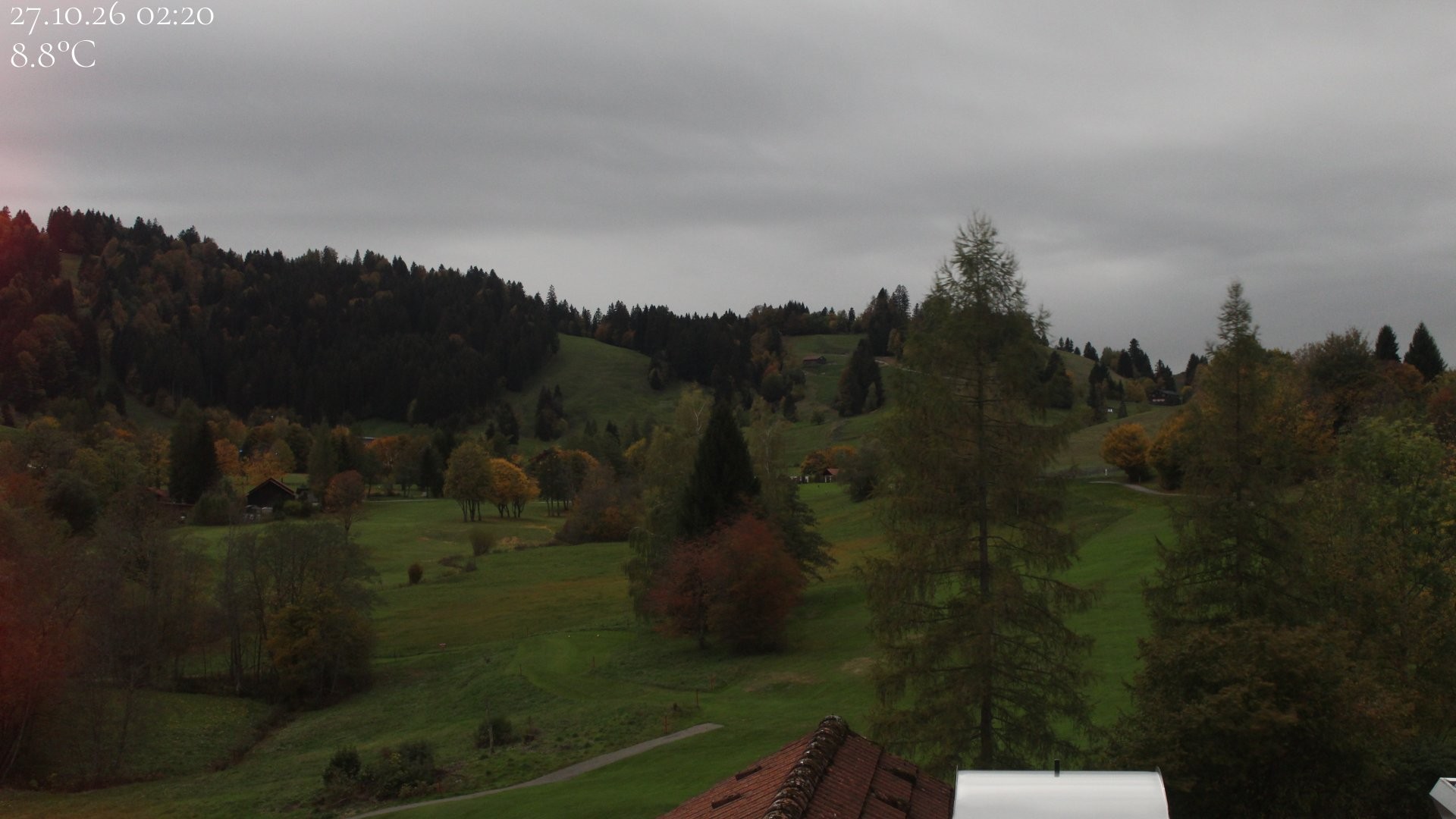Archived image Webcam Hotel Schratt in Oberstaufen - View Golf Course