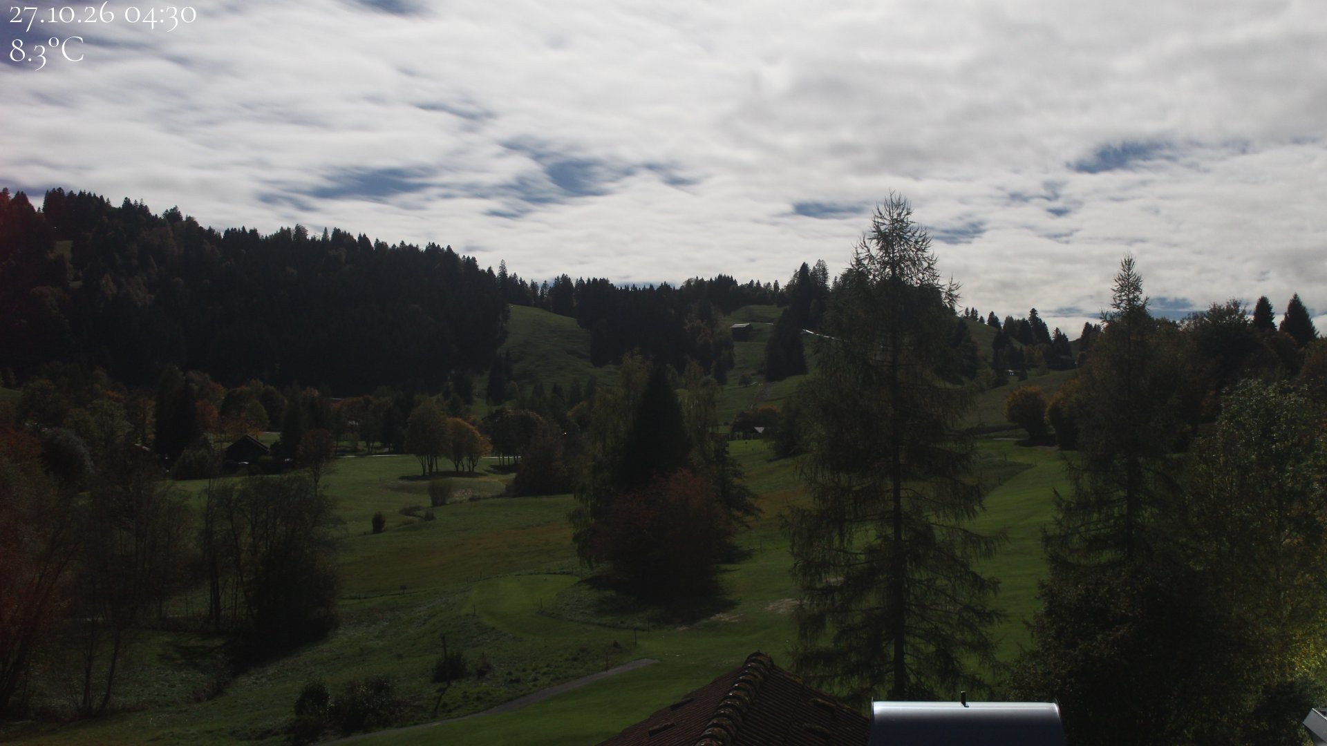 Archived image Webcam Hotel Schratt in Oberstaufen - View Golf Course