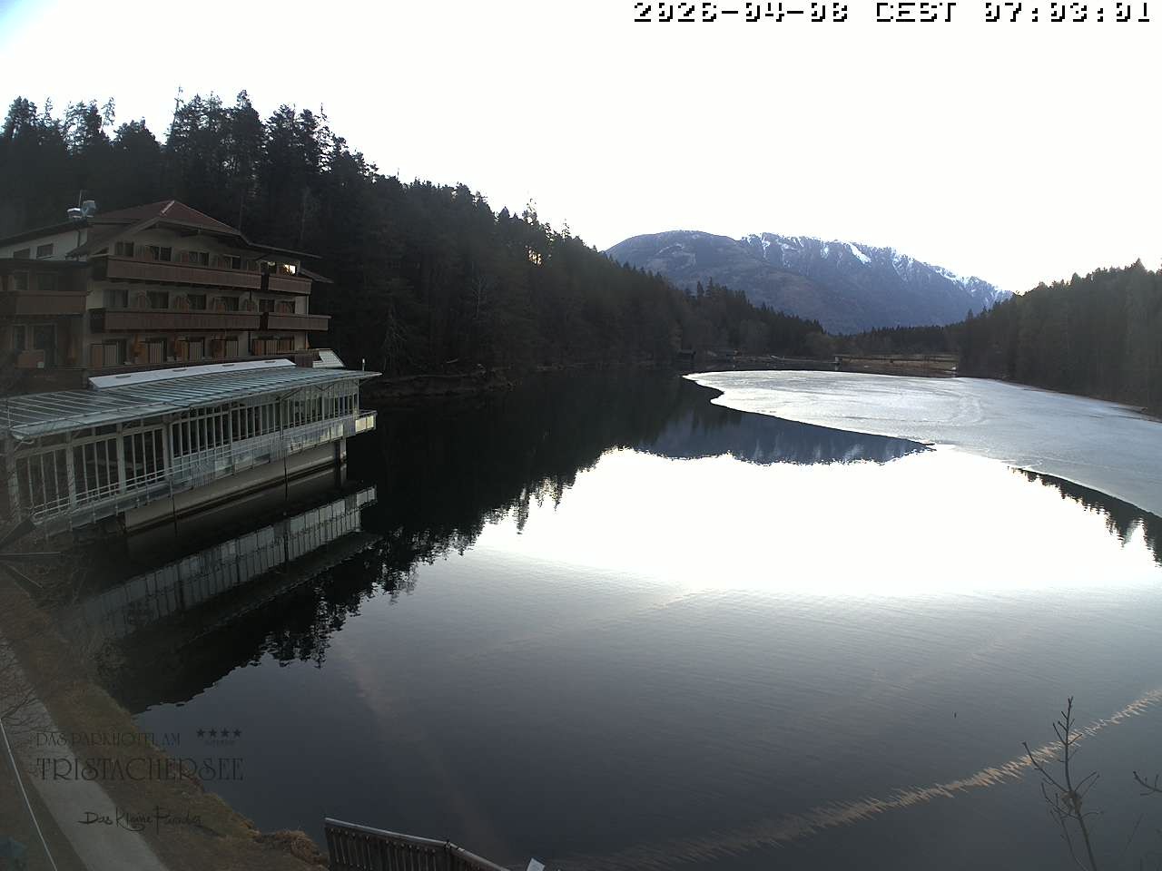 Archiv Foto Webcam Blick über den Tristachersee