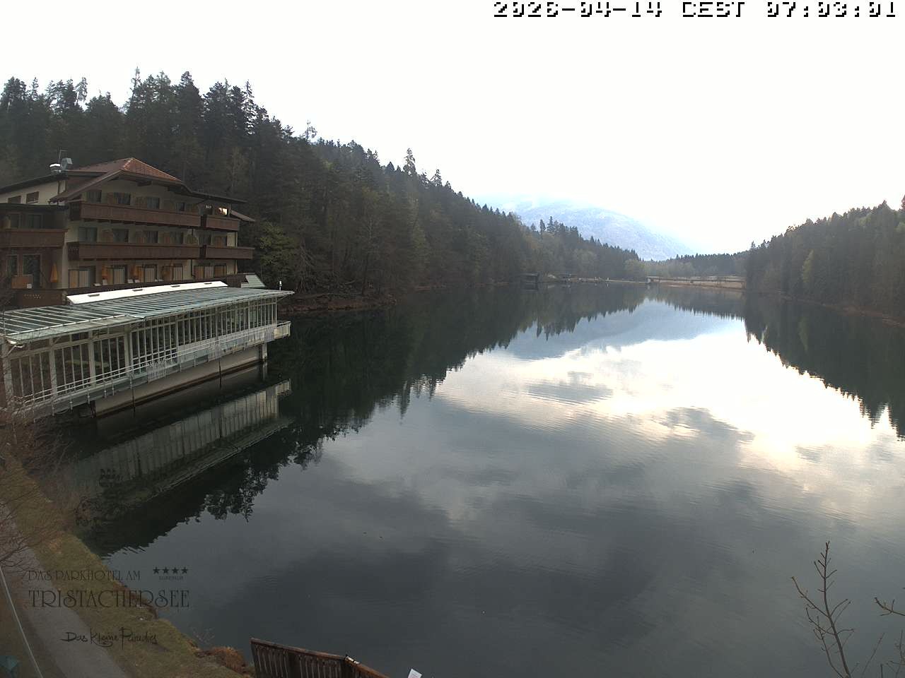 Archiv Foto Webcam Blick über den Tristachersee