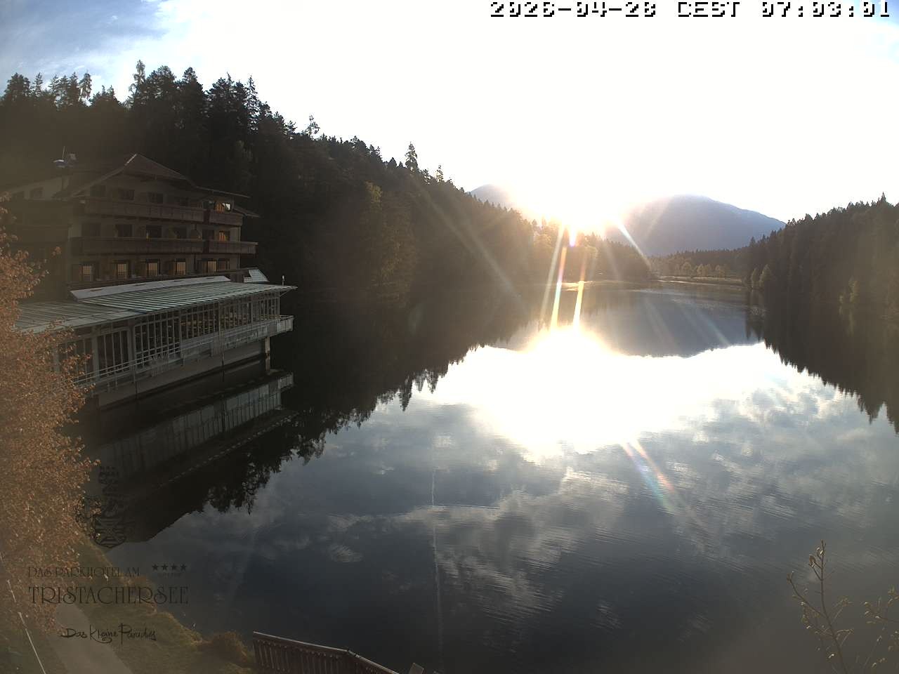 Archiv Foto Webcam Blick über den Tristachersee