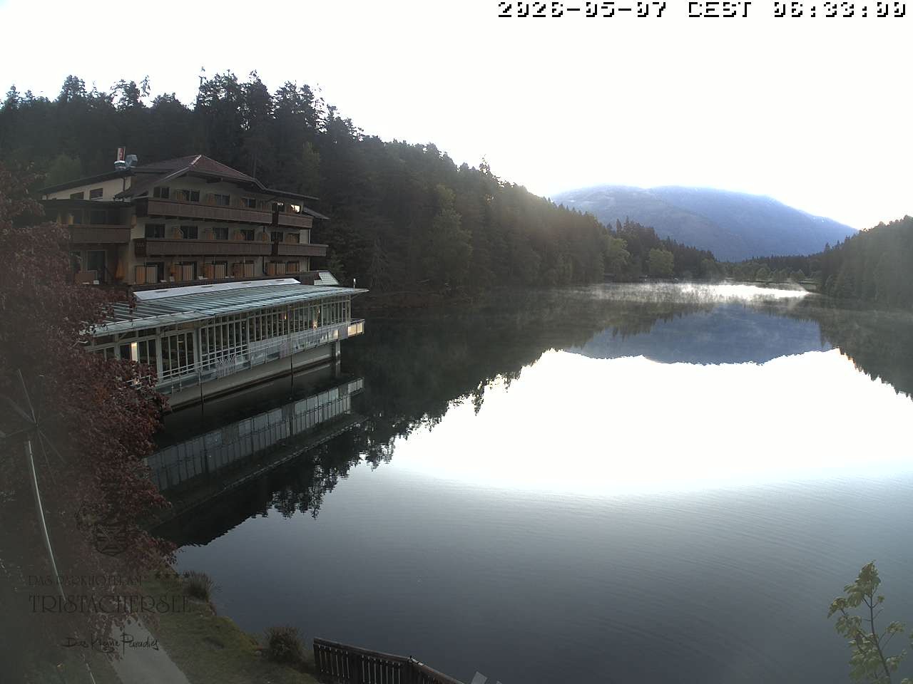 Archiv Foto Webcam Blick über den Tristachersee