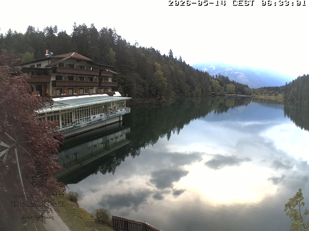 Archiv Foto Webcam Blick über den Tristachersee