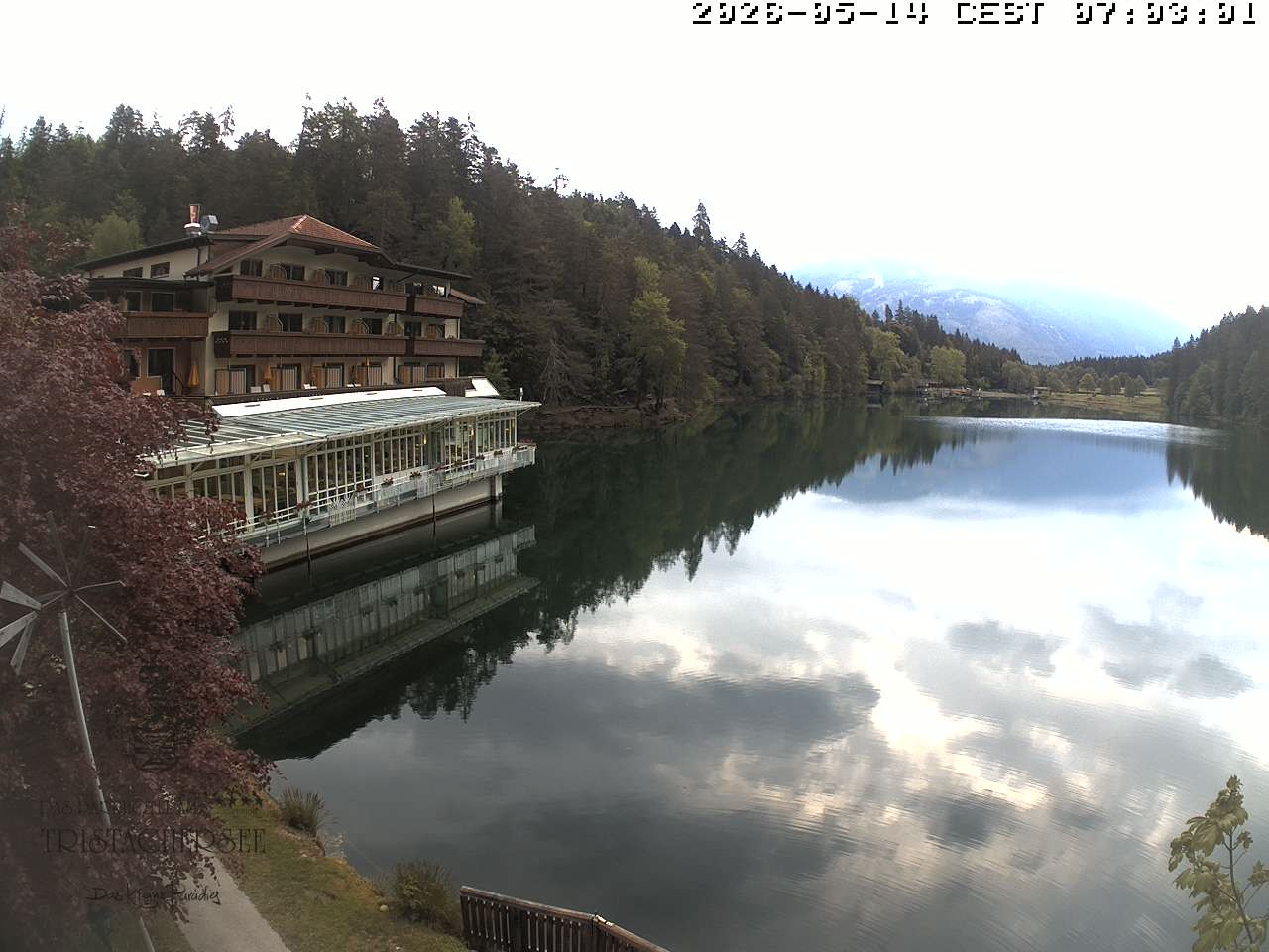 Archiv Foto Webcam Blick über den Tristachersee