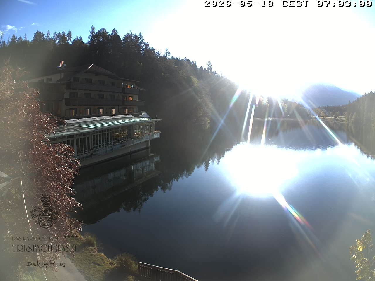 Archiv Foto Webcam Blick über den Tristachersee