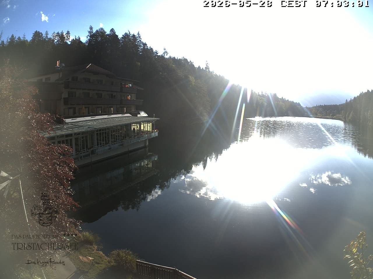 Archiv Foto Webcam Blick über den Tristachersee
