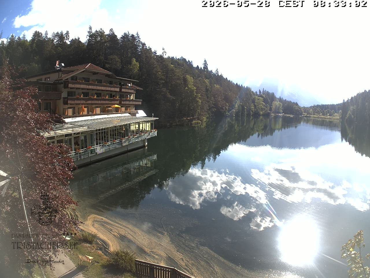 Archiv Foto Webcam Blick über den Tristachersee