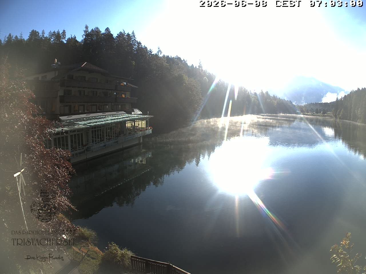 Archiv Foto Webcam Blick über den Tristachersee