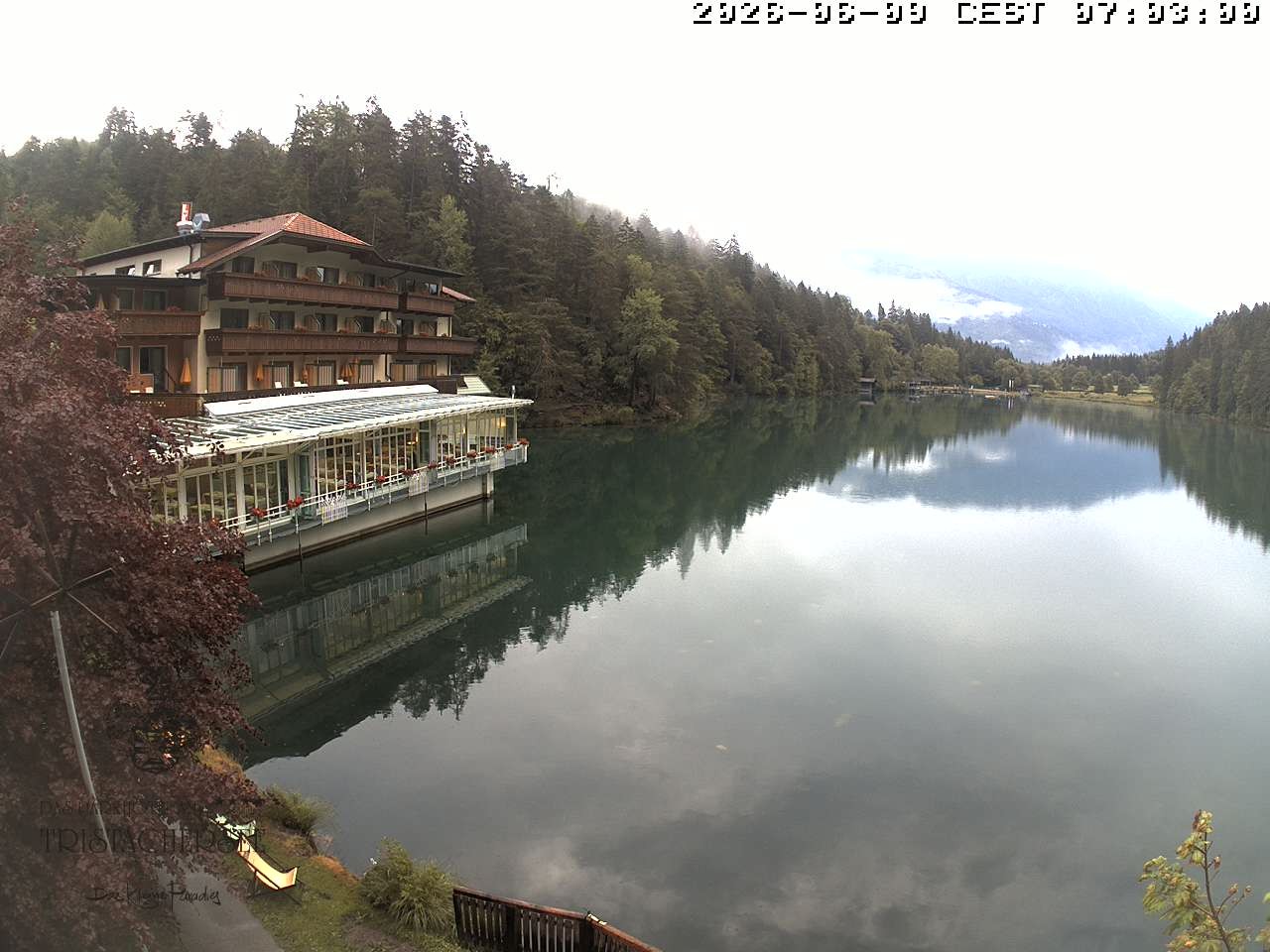Archiv Foto Webcam Blick über den Tristachersee