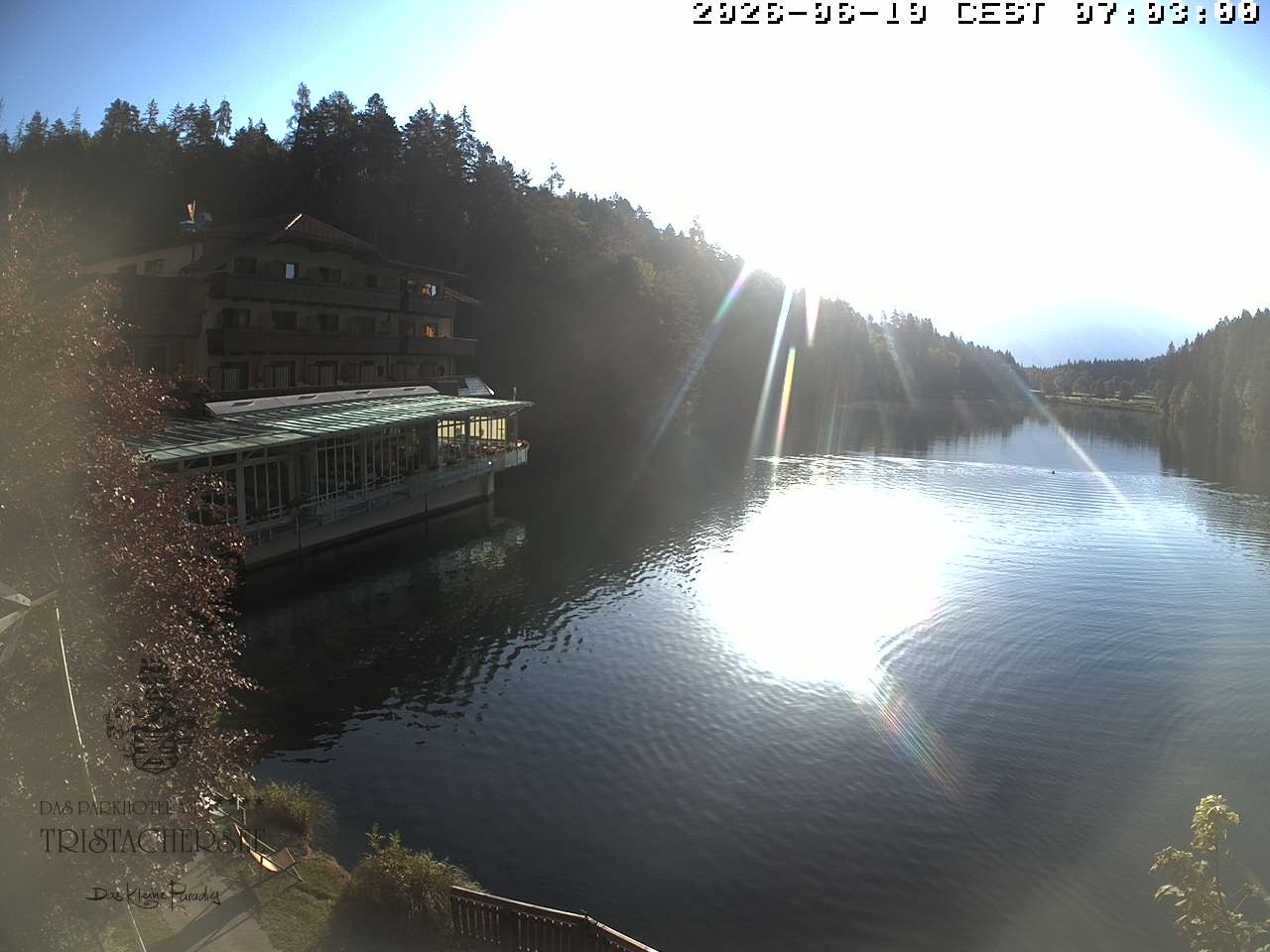 Archiv Foto Webcam Blick über den Tristachersee