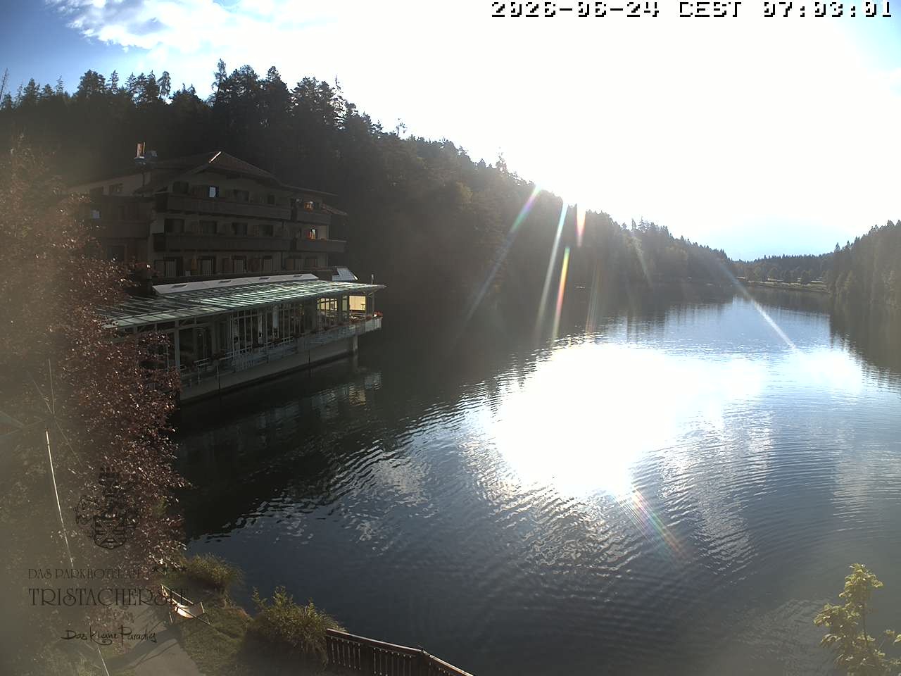 Archiv Foto Webcam Blick über den Tristachersee