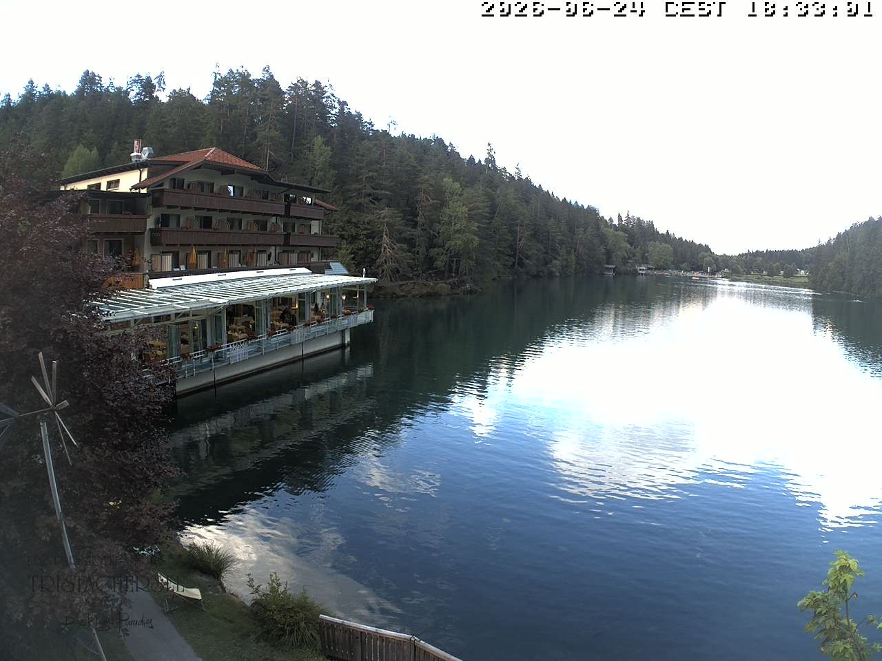 Archiv Foto Webcam Blick über den Tristachersee