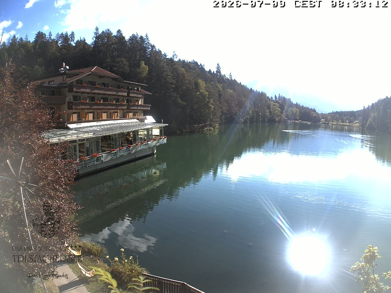Archiv Foto Webcam Blick über den Tristachersee